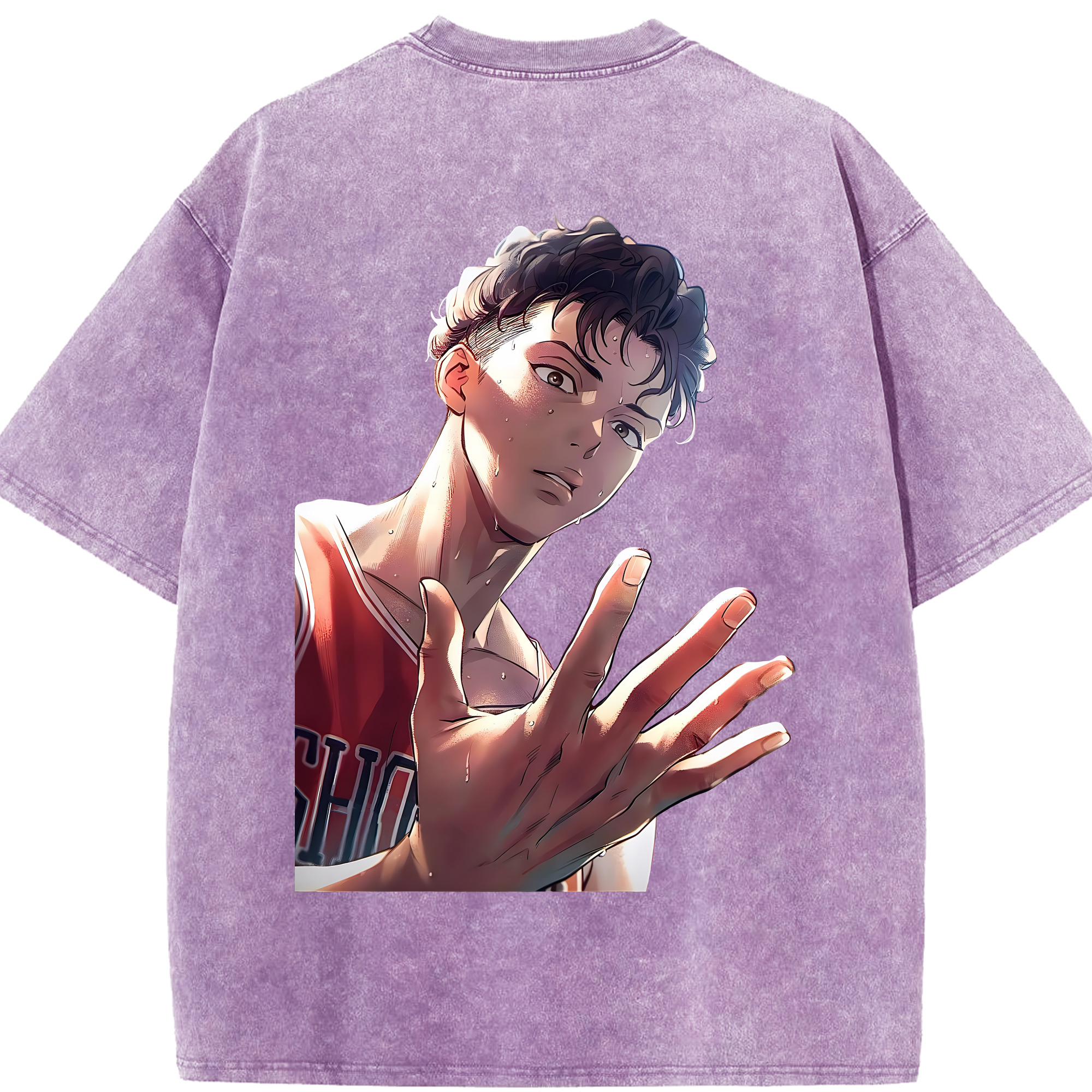 （画像用） SLAM DUNK／スラムダンク 綿100% ヴィンテージ風 半袖Tシャツ（背面プリント）