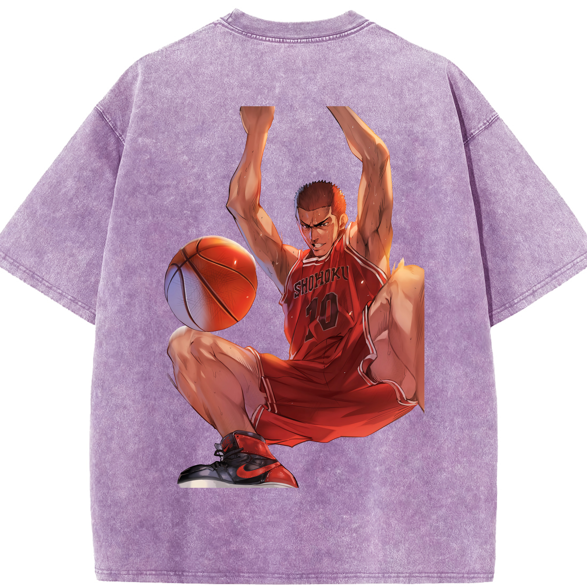 （画像用） SLAM DUNK／スラムダンク 綿100% ヴィンテージ風 半袖Tシャツ（背面プリント）