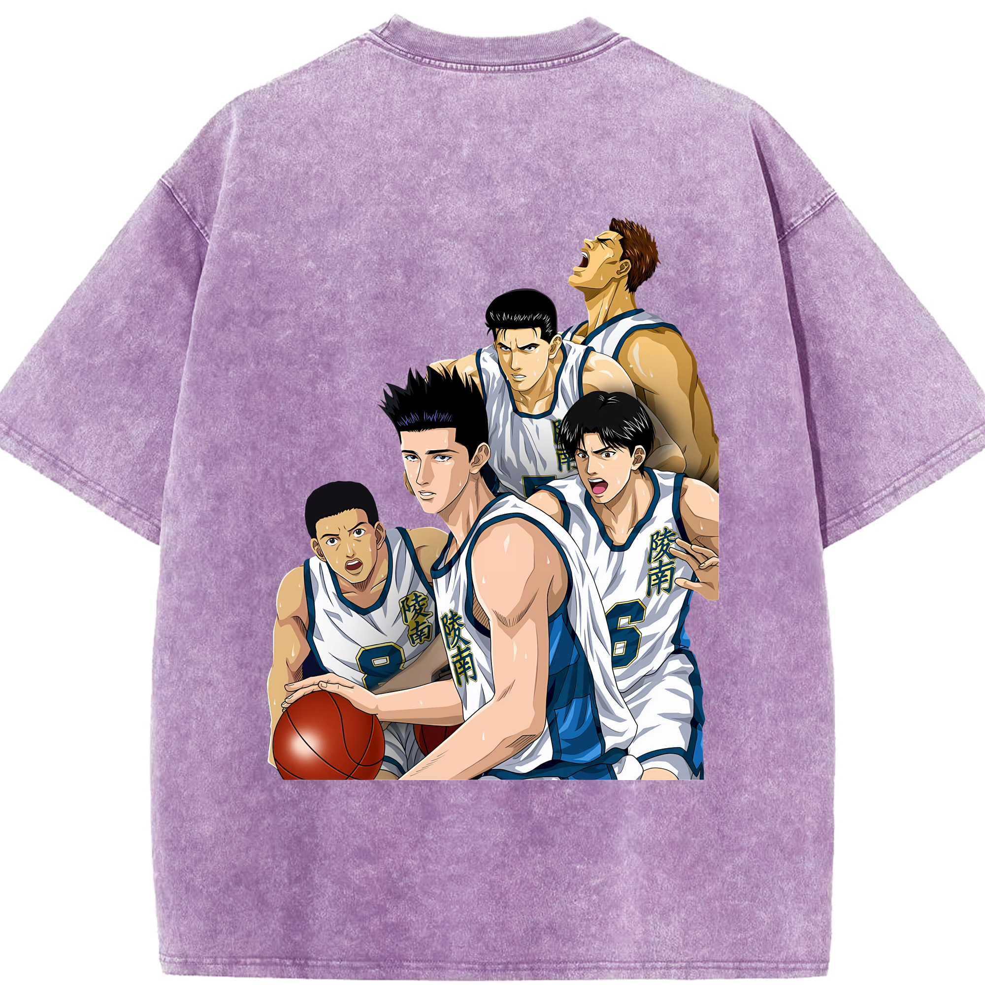 （画像用） SLAM DUNK／スラムダンク 綿100% ヴィンテージ風 半袖Tシャツ（背面プリント）