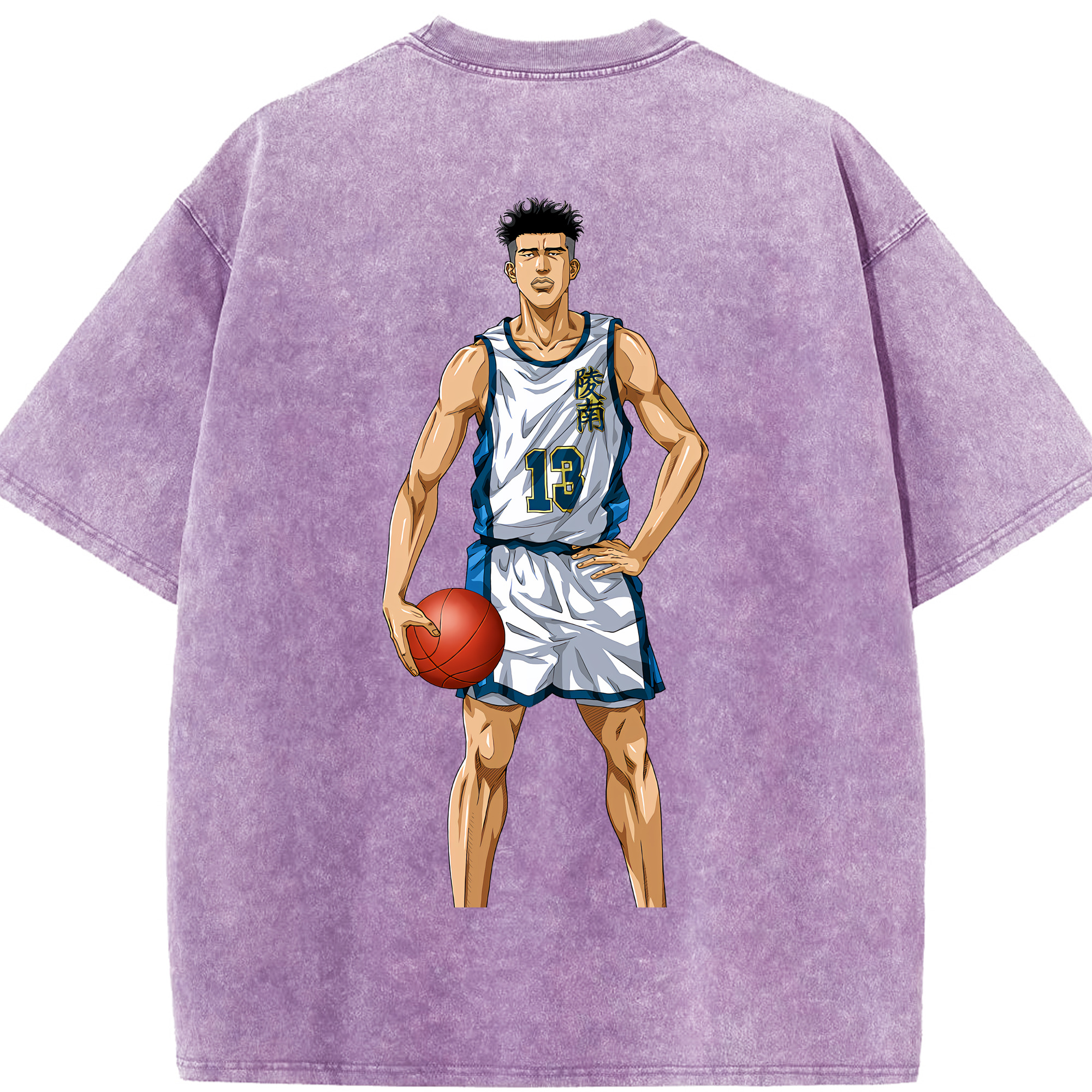 （画像用） SLAM DUNK／スラムダンク 綿100% ヴィンテージ風 半袖Tシャツ（背面プリント）