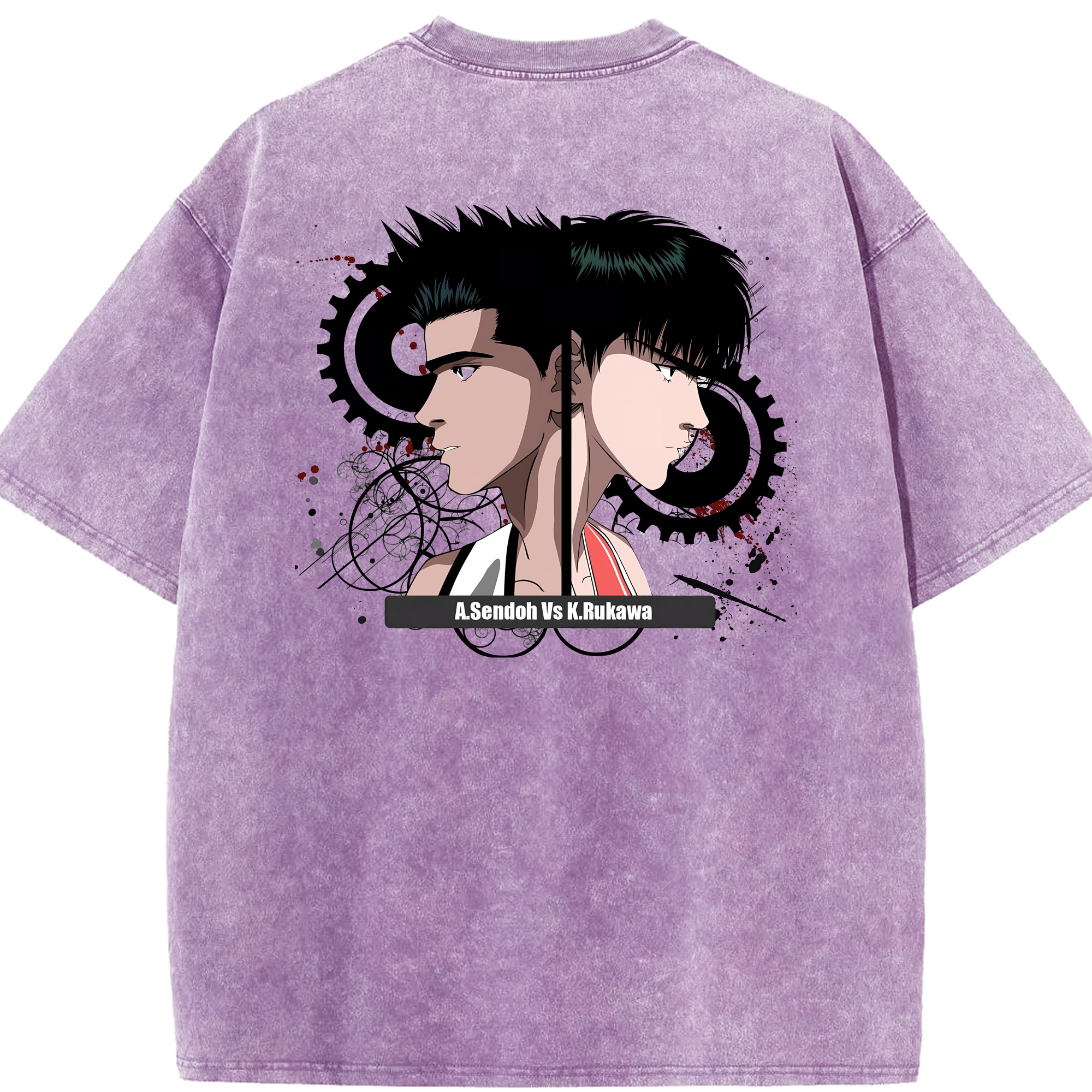 （画像用） SLAM DUNK／スラムダンク 綿100% ヴィンテージ風 半袖Tシャツ（背面プリント）