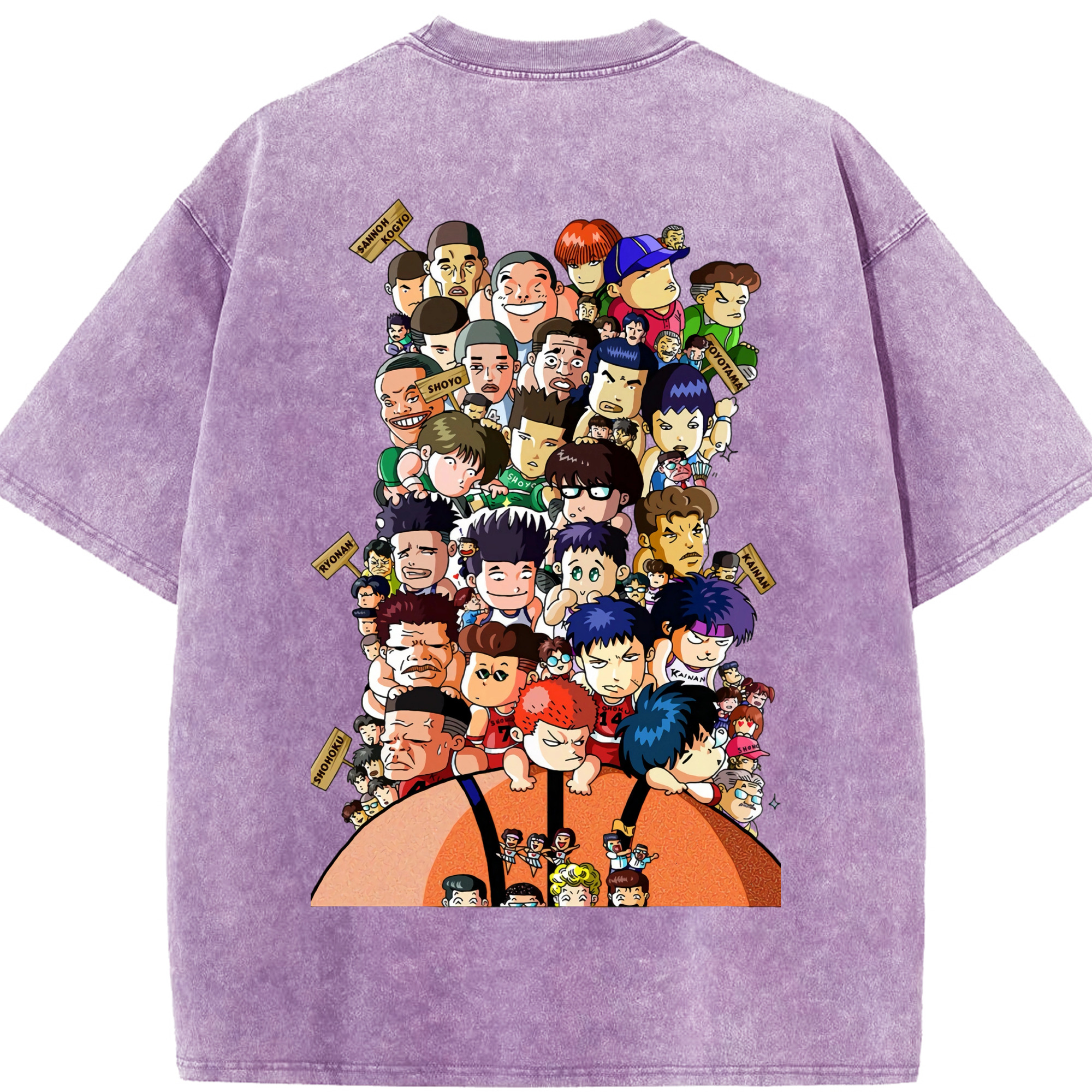 （画像用） SLAM DUNK／スラムダンク 綿100% ヴィンテージ風 半袖Tシャツ（背面プリント）