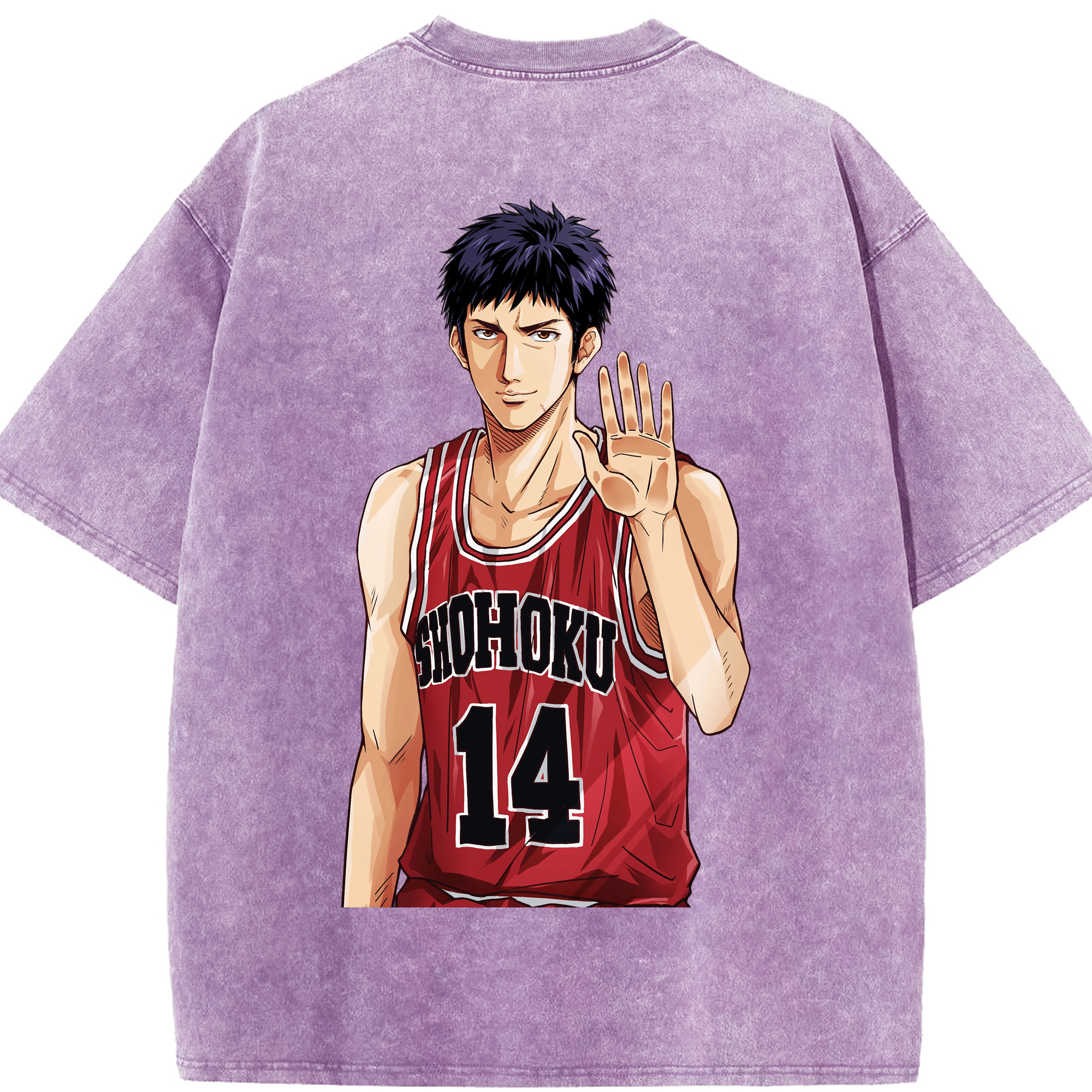 （画像用） SLAM DUNK／スラムダンク 綿100% ヴィンテージ風 半袖Tシャツ（背面プリント）