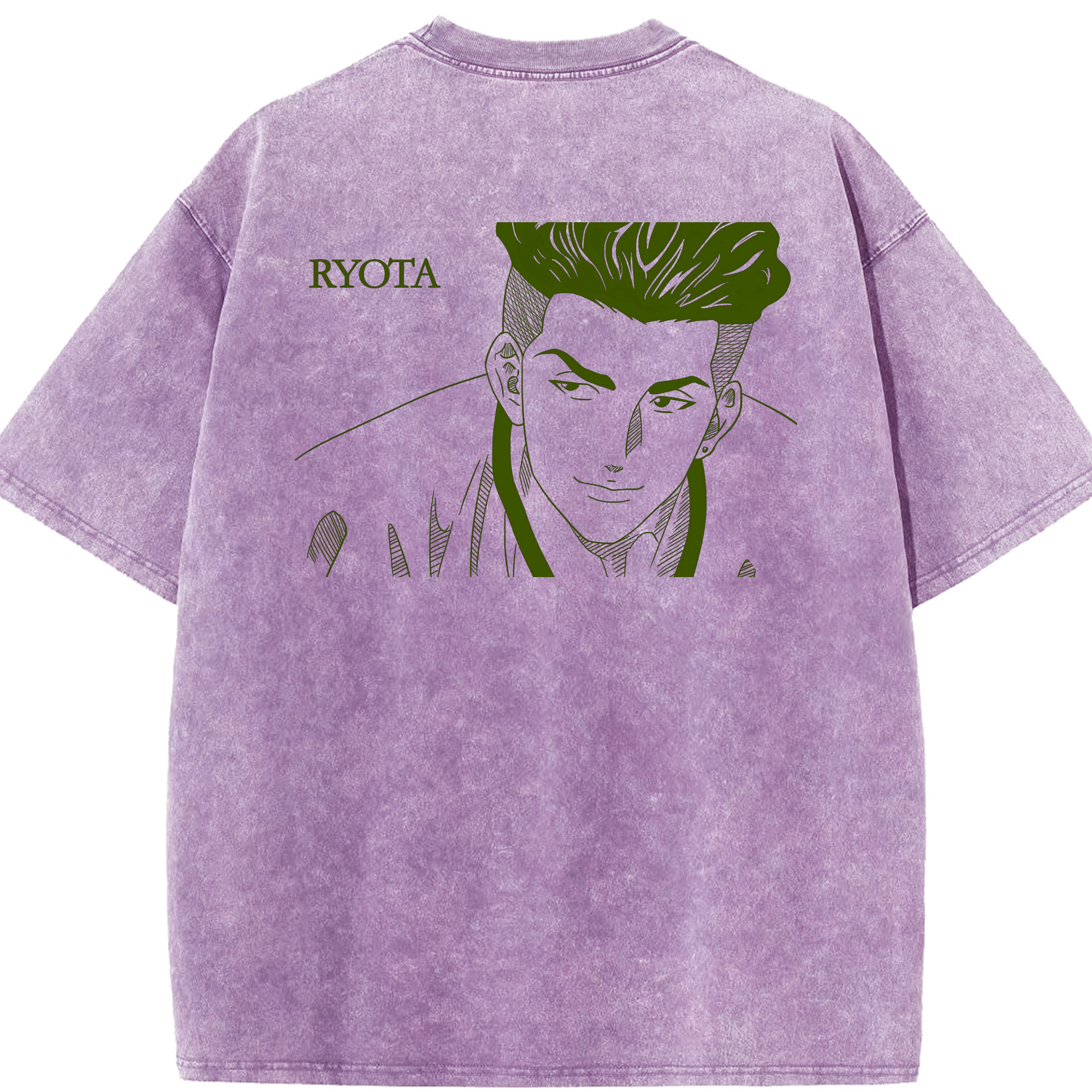 SLAM DUNK／スラムダンク 綿100% ヴィンテージ風 半袖Tシャツ（背面プリント）