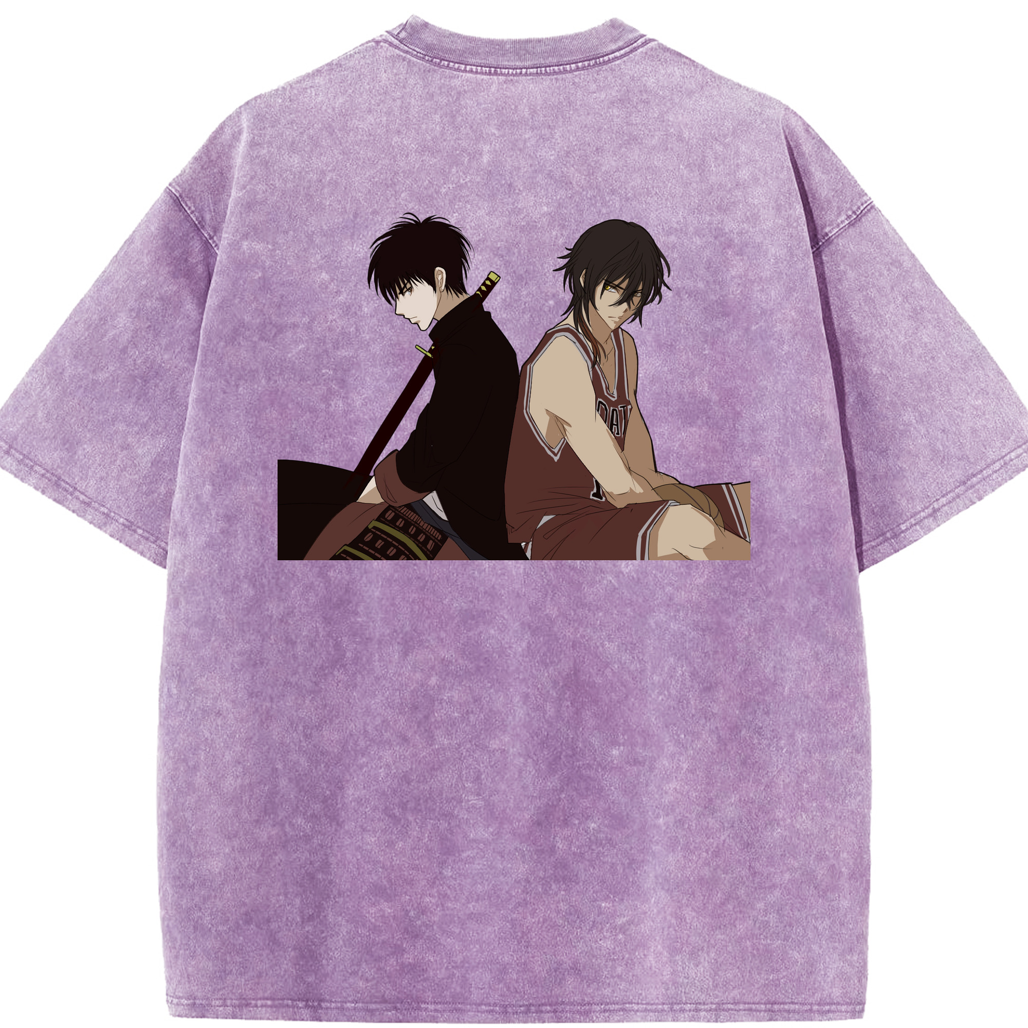 SLAM DUNK／スラムダンク 綿100% ヴィンテージ風 半袖Tシャツ（背面プリント）