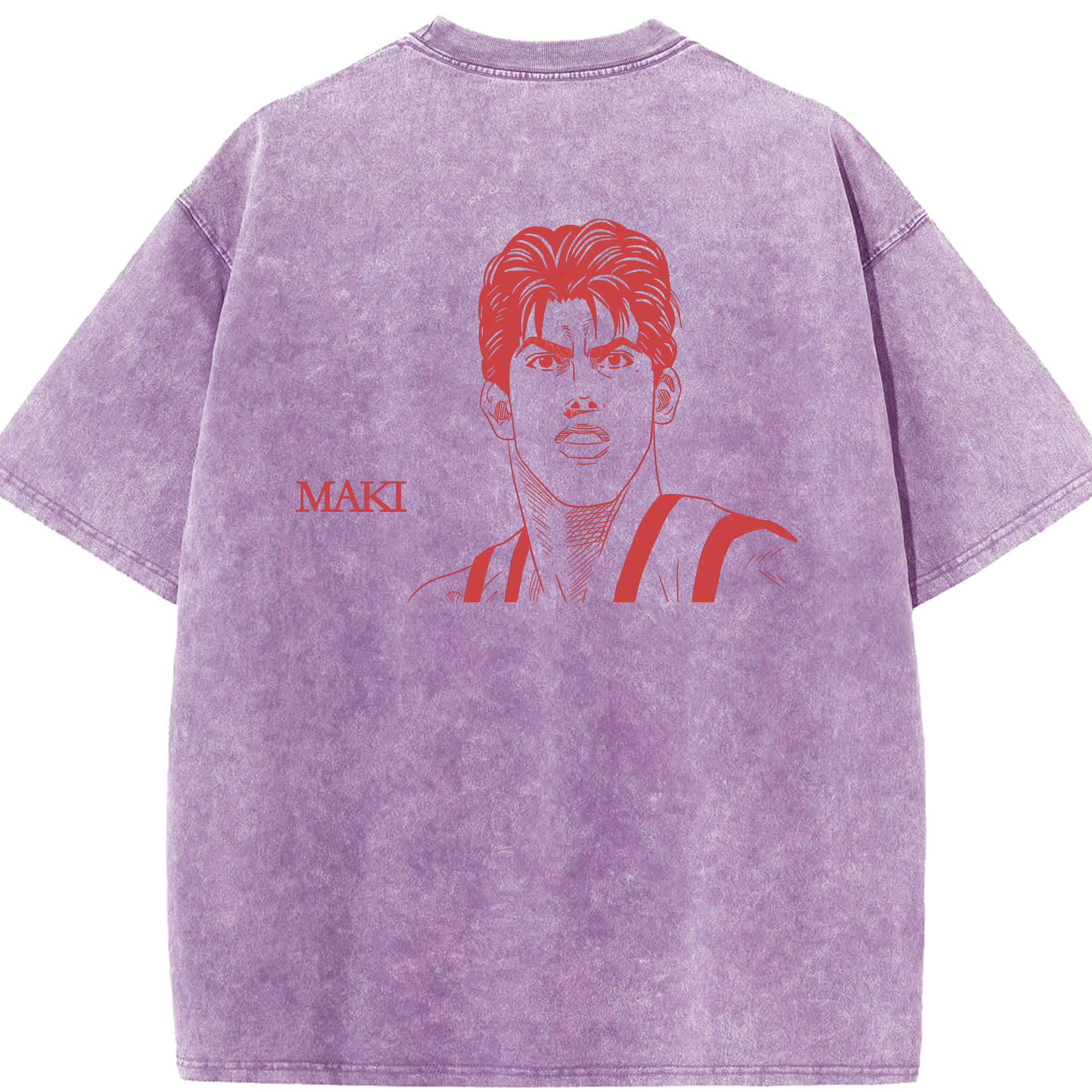 SLAM DUNK／スラムダンク 綿100% ヴィンテージ風 半袖Tシャツ（背面プリント）