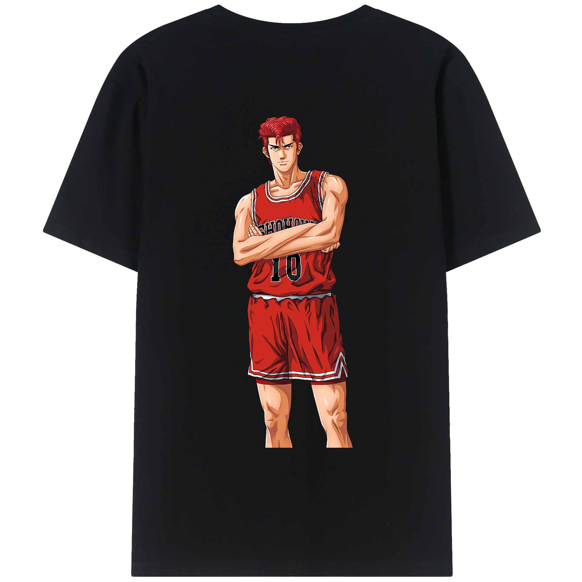 （画像用） SLAM DUNK／スラムダンク 綿100％ メンズ半袖Tシャツ（バックプリント） 通気性