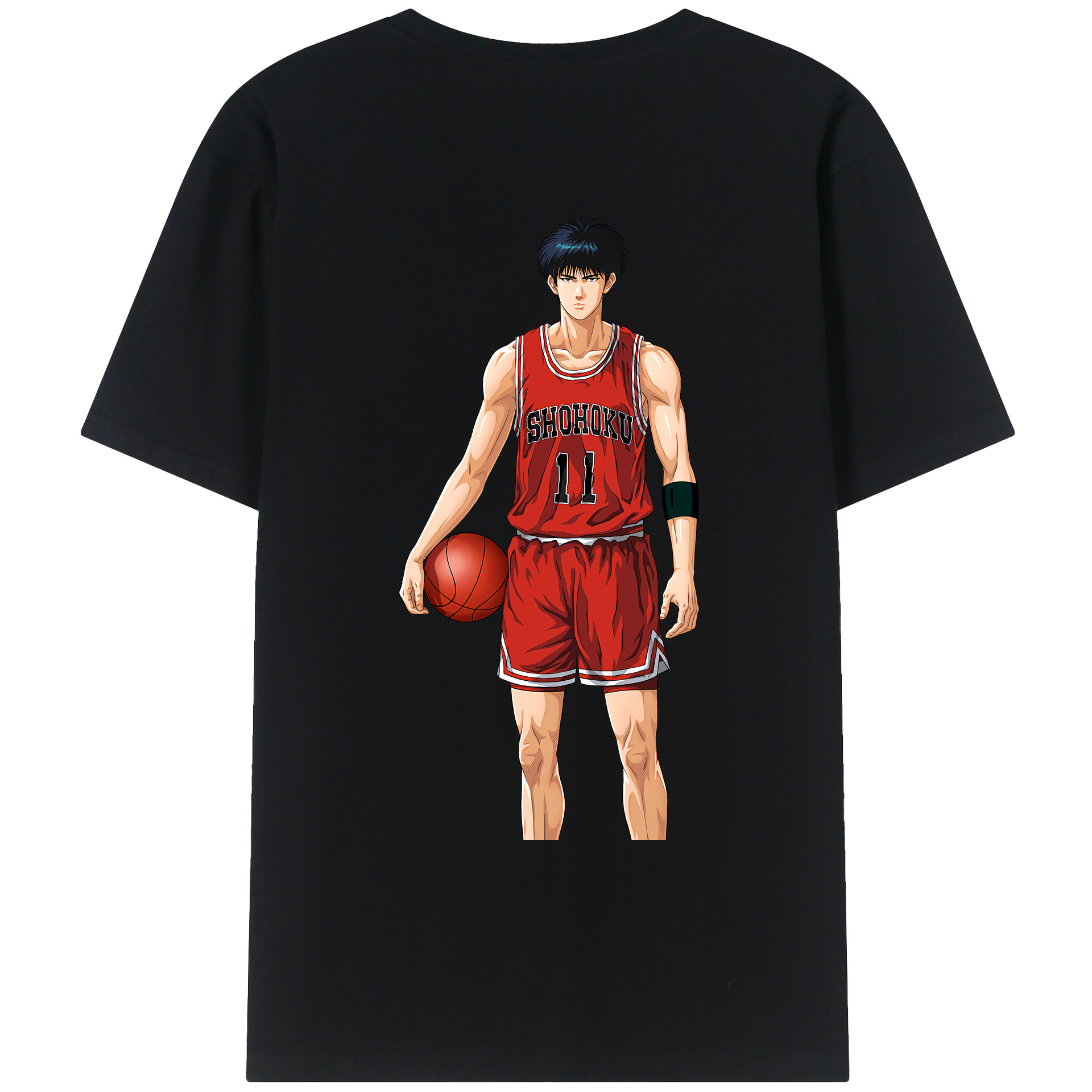 （画像用） SLAM DUNK／スラムダンク 綿100％ メンズ半袖Tシャツ（バックプリント） 通気性
