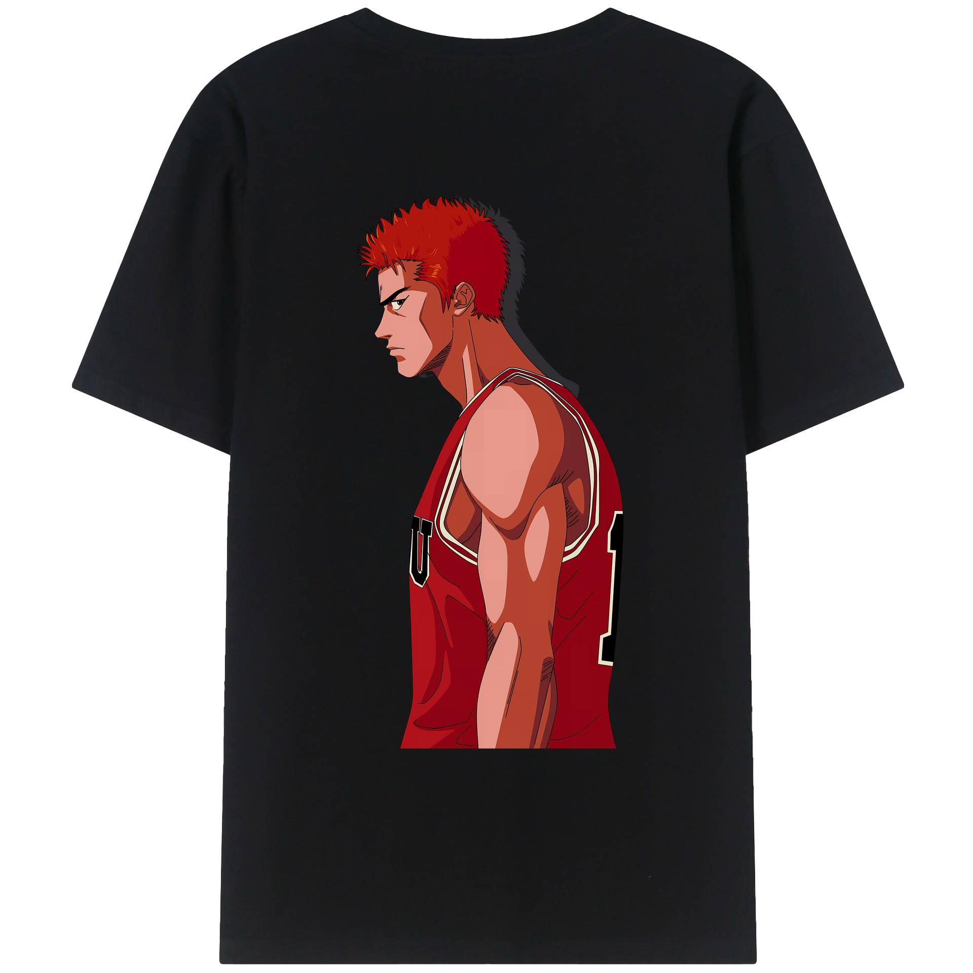 （画像用） SLAM DUNK／スラムダンク 綿100％ メンズ半袖Tシャツ（バックプリント） 通気性