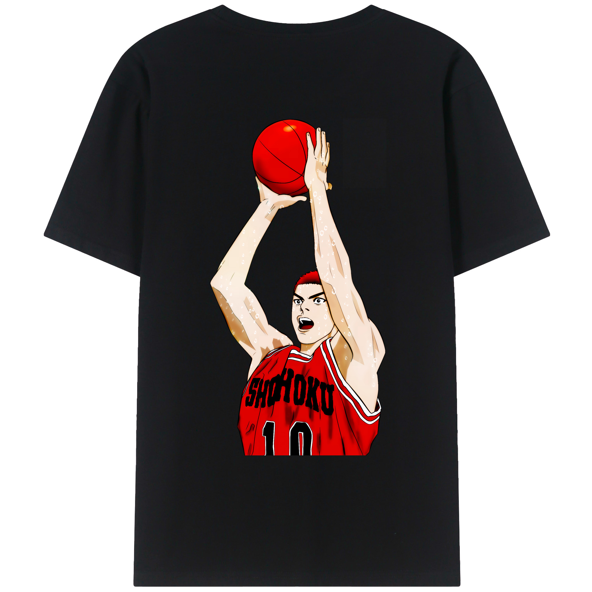 （画像用） SLAM DUNK／スラムダンク 綿100％ メンズ半袖Tシャツ（バックプリント） 通気性