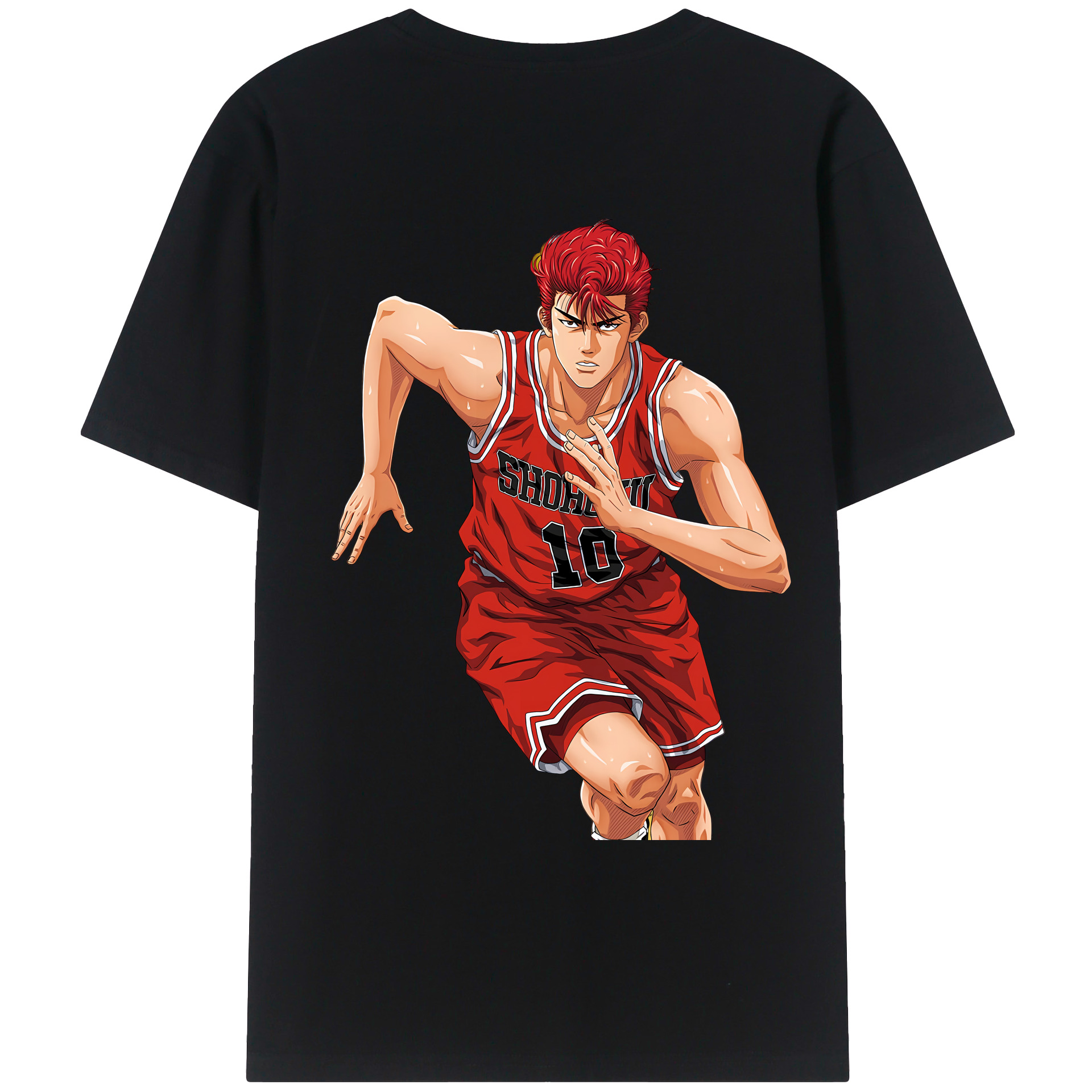 （画像用） SLAM DUNK／スラムダンク 綿100％ メンズ半袖Tシャツ（バックプリント） 通気性