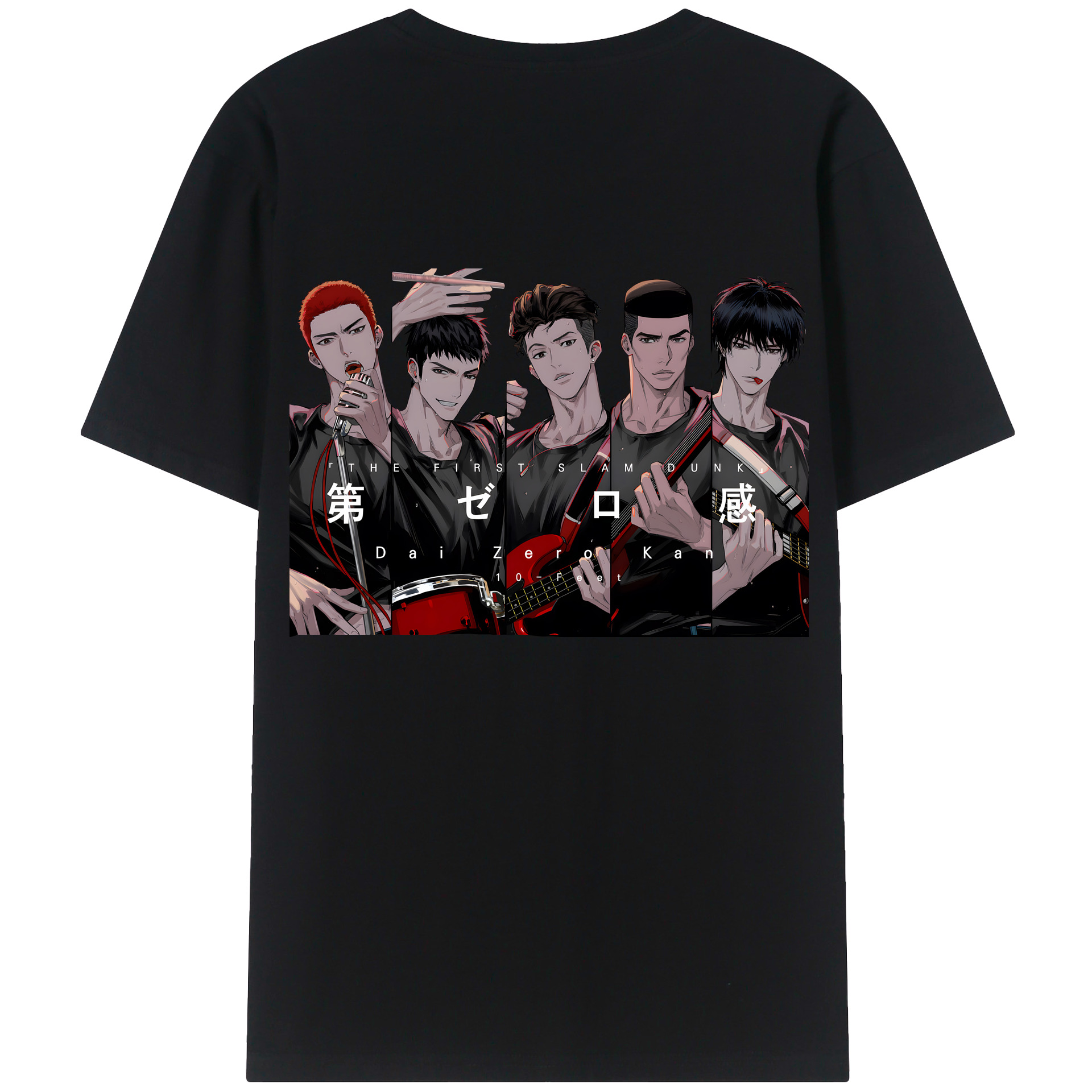 （画像用） SLAM DUNK／スラムダンク 綿100％ メンズ半袖Tシャツ（バックプリント） 通気性