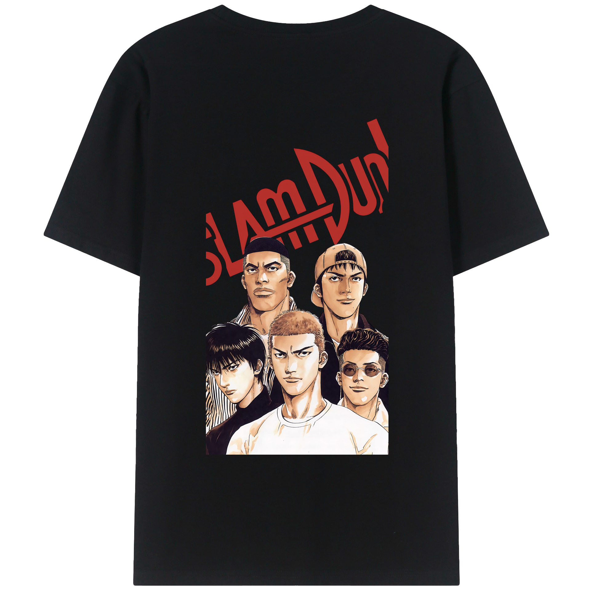 （画像用） SLAM DUNK／スラムダンク 綿100％ メンズ半袖Tシャツ（バックプリント） 通気性