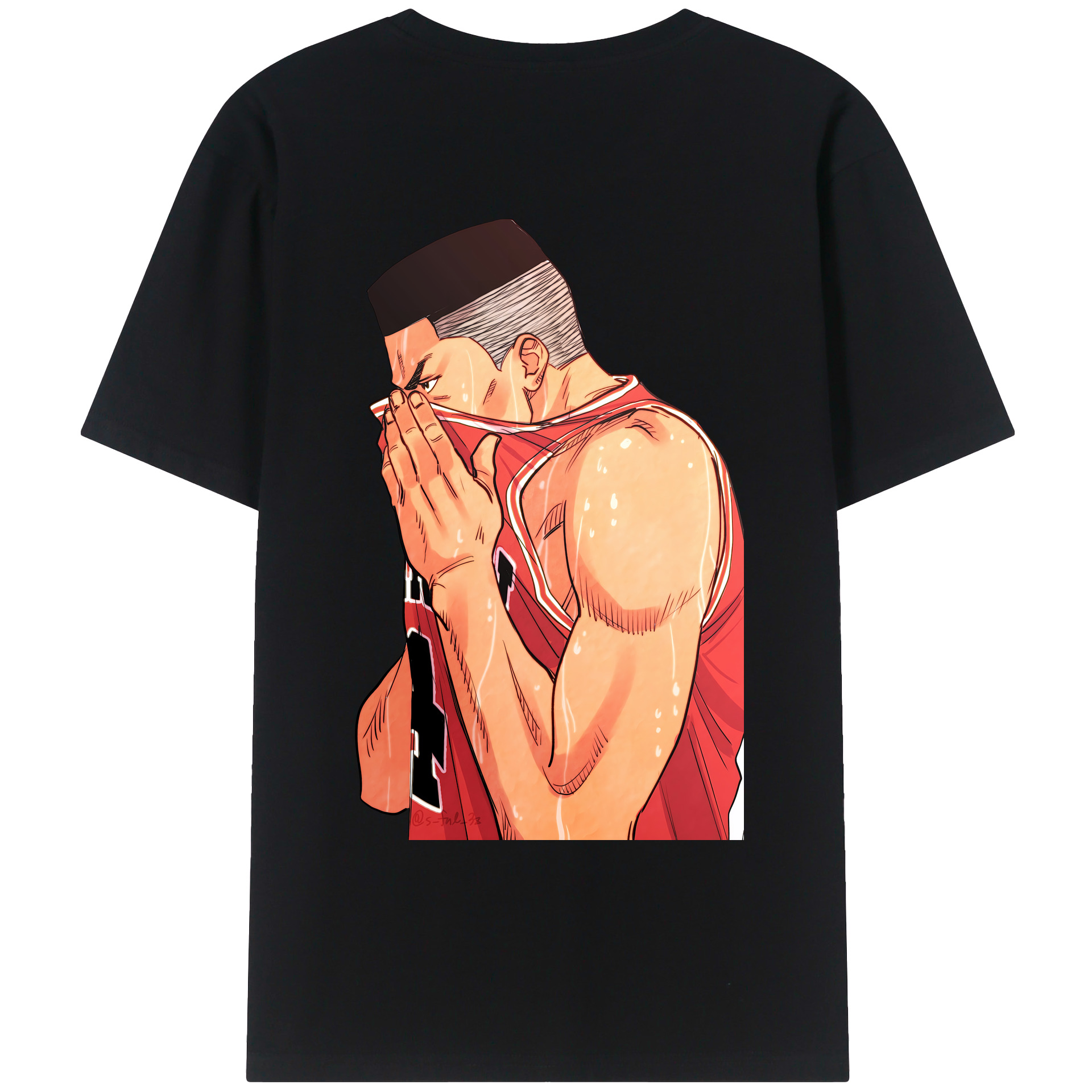 （画像用） SLAM DUNK／スラムダンク 綿100％ メンズ半袖Tシャツ（バックプリント） 通気性