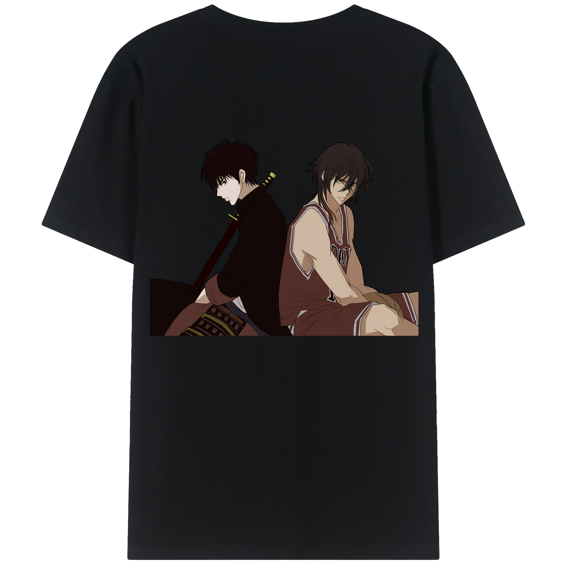 （画像用） SLAM DUNK／スラムダンク 綿100％ メンズ半袖Tシャツ（バックプリント） 通気性