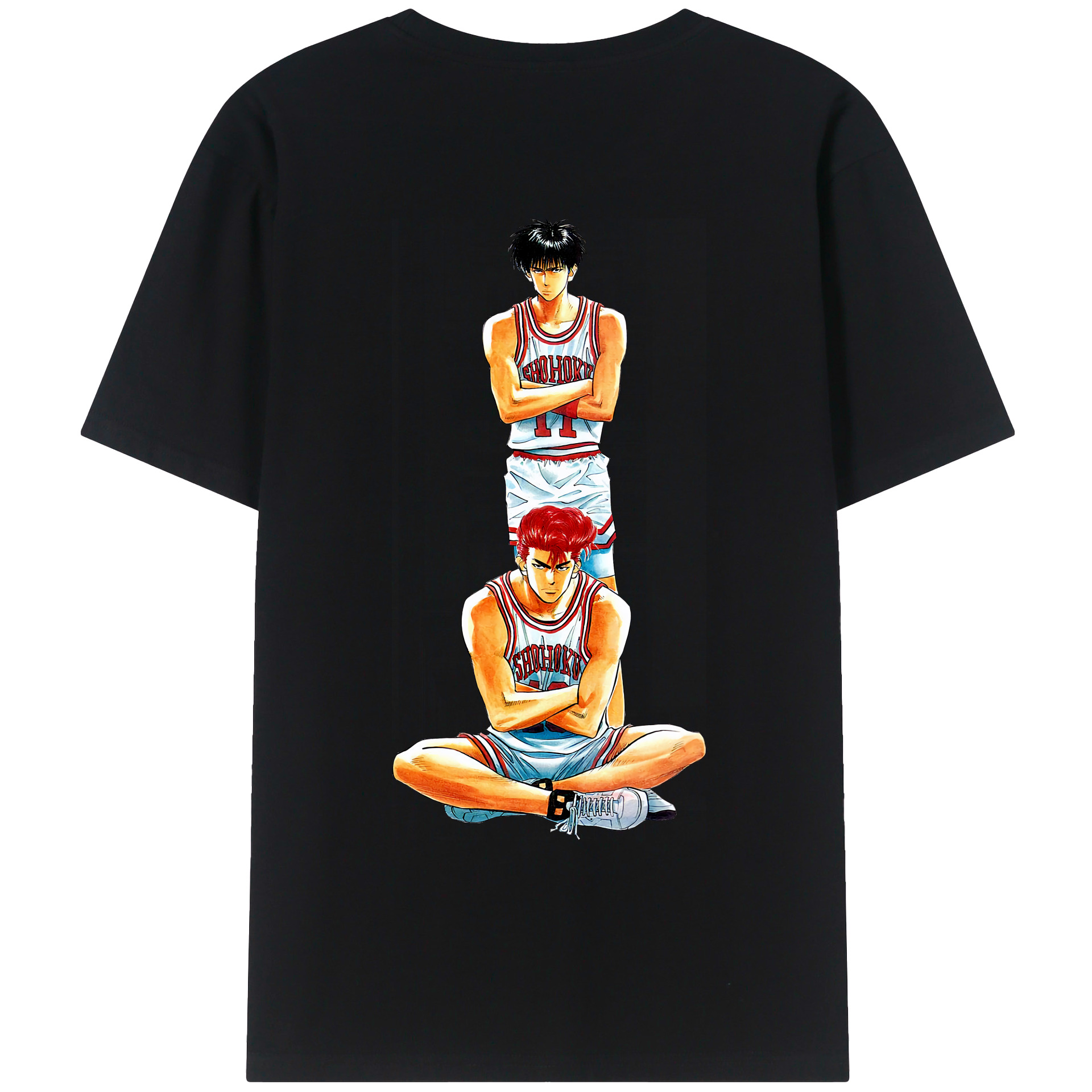 （画像用） SLAM DUNK／スラムダンク 綿100％ メンズ半袖Tシャツ（バックプリント） 通気性