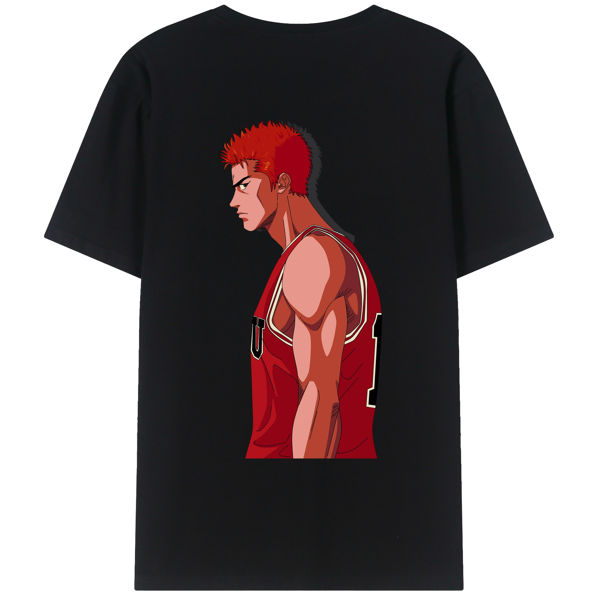 （画像用） SLAM DUNK／スラムダンク 綿100％ メンズ半袖Tシャツ（バックプリント） 通気性