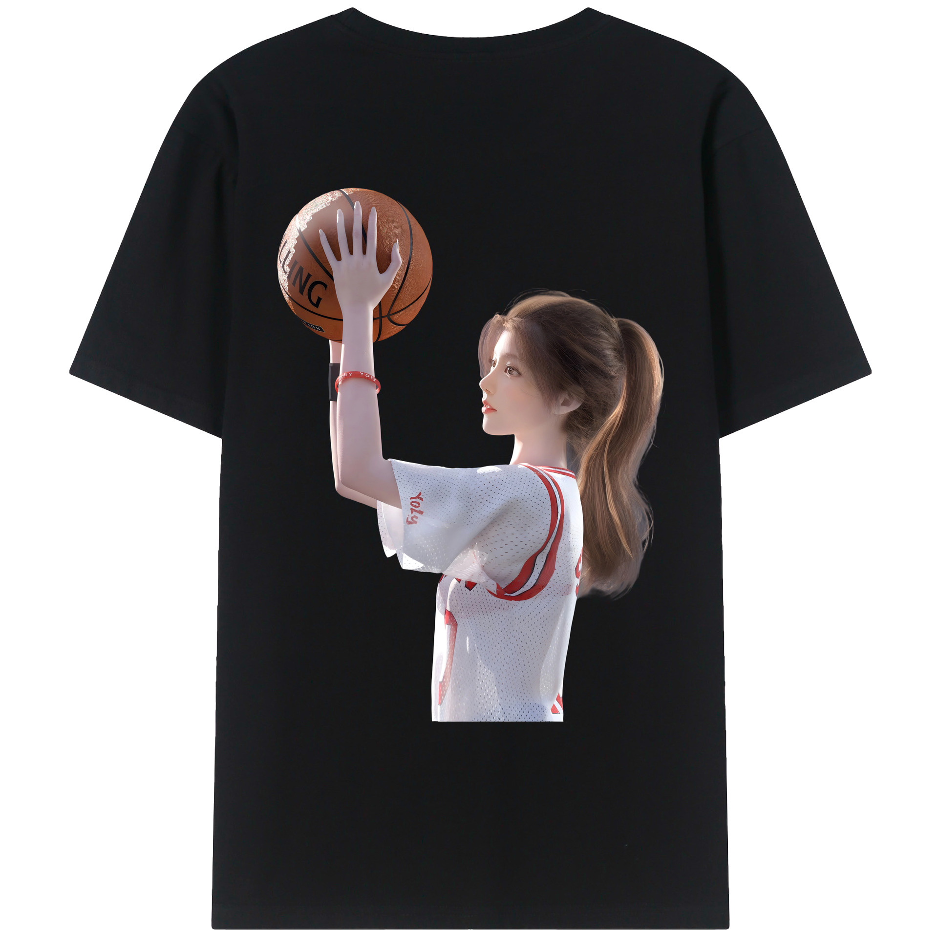 （画像用） SLAM DUNK／スラムダンク 綿100％ メンズ半袖Tシャツ（バックプリント） 通気性
