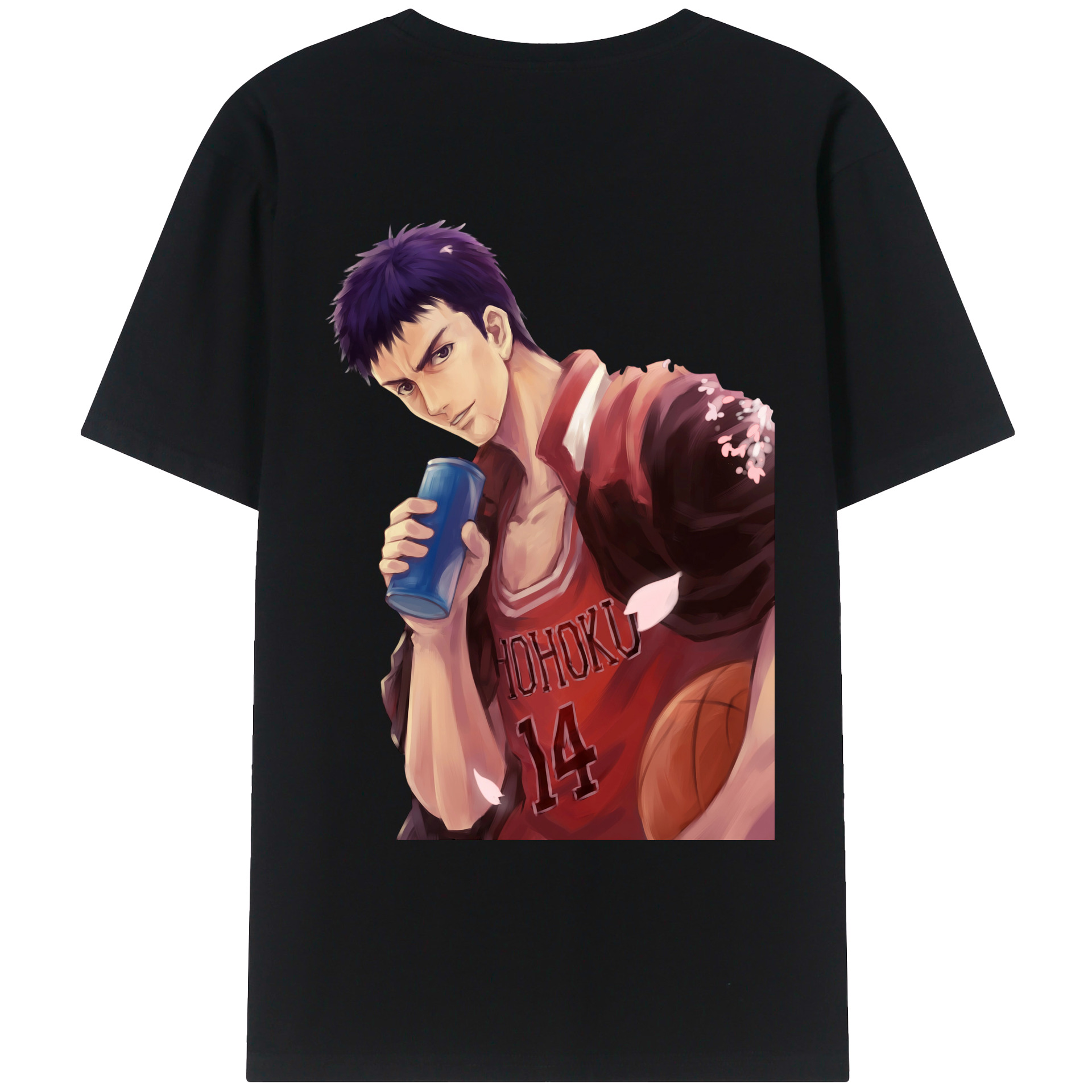 （画像用） SLAM DUNK／スラムダンク 綿100％ メンズ半袖Tシャツ（バックプリント） 通気性