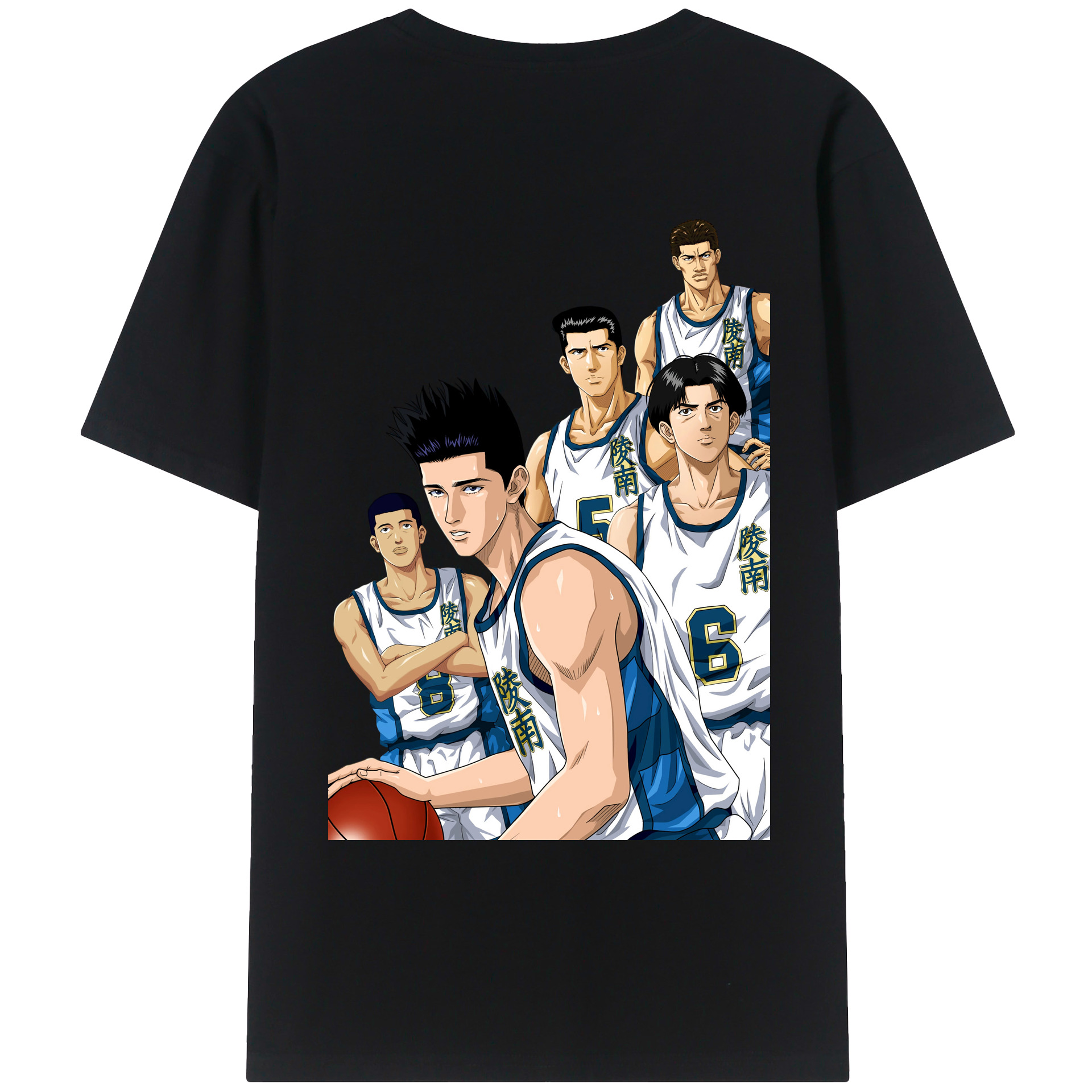 （画像用） SLAM DUNK／スラムダンク 綿100％ メンズ半袖Tシャツ（バックプリント） 通気性