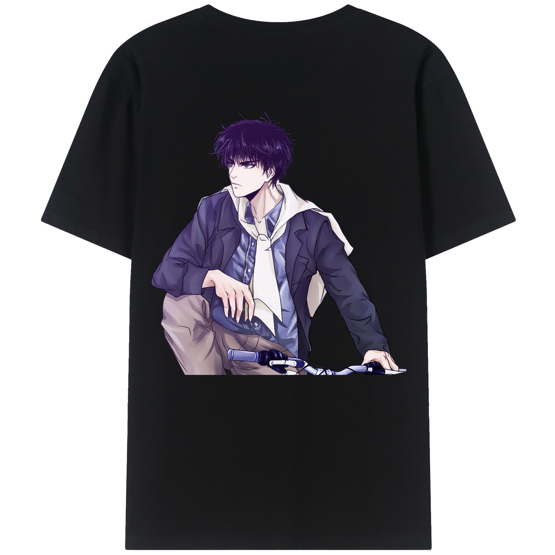 （画像用） SLAM DUNK／スラムダンク 綿100％ メンズ半袖Tシャツ（バックプリント） 通気性