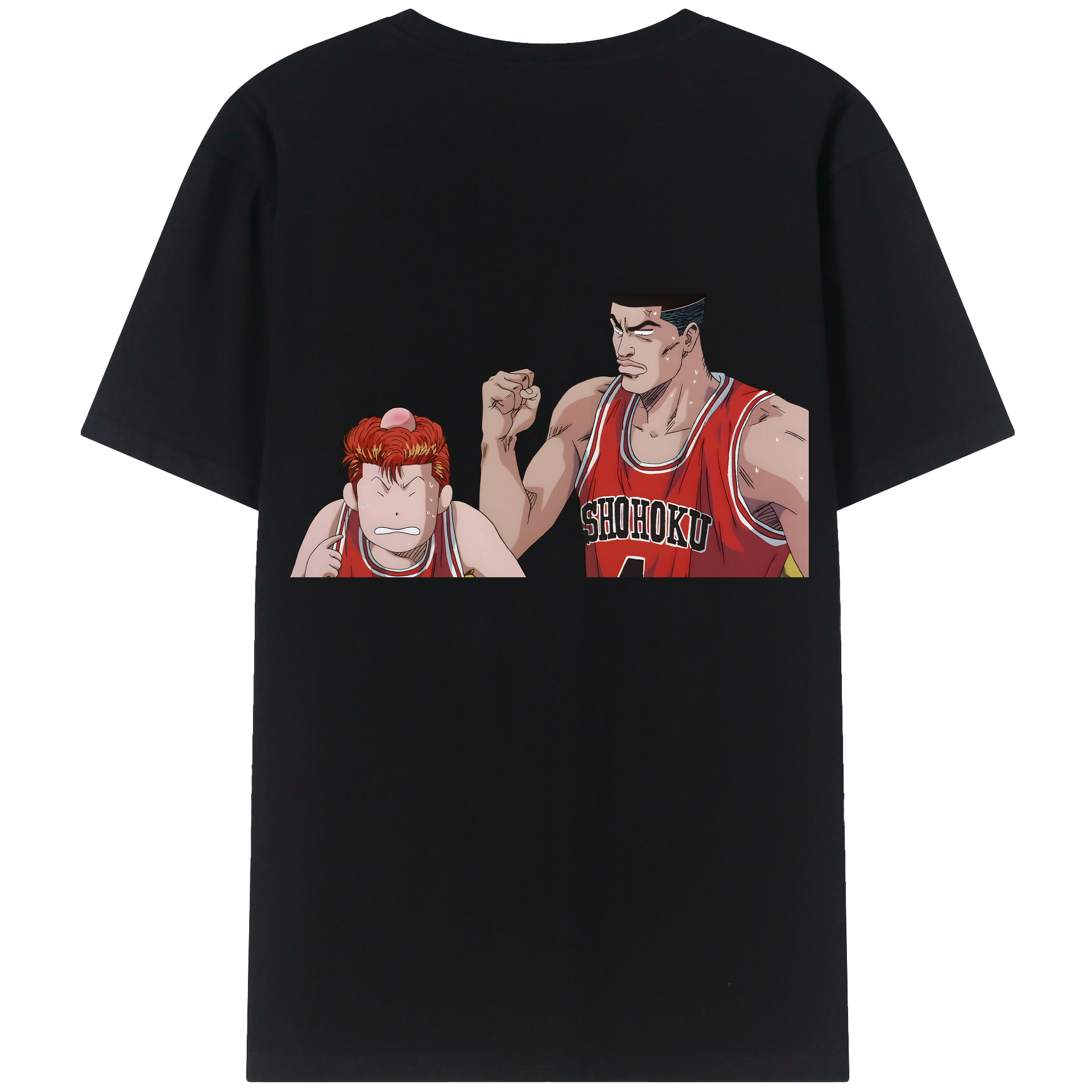 （画像用） SLAM DUNK／スラムダンク 綿100％ メンズ半袖Tシャツ（バックプリント） 通気性