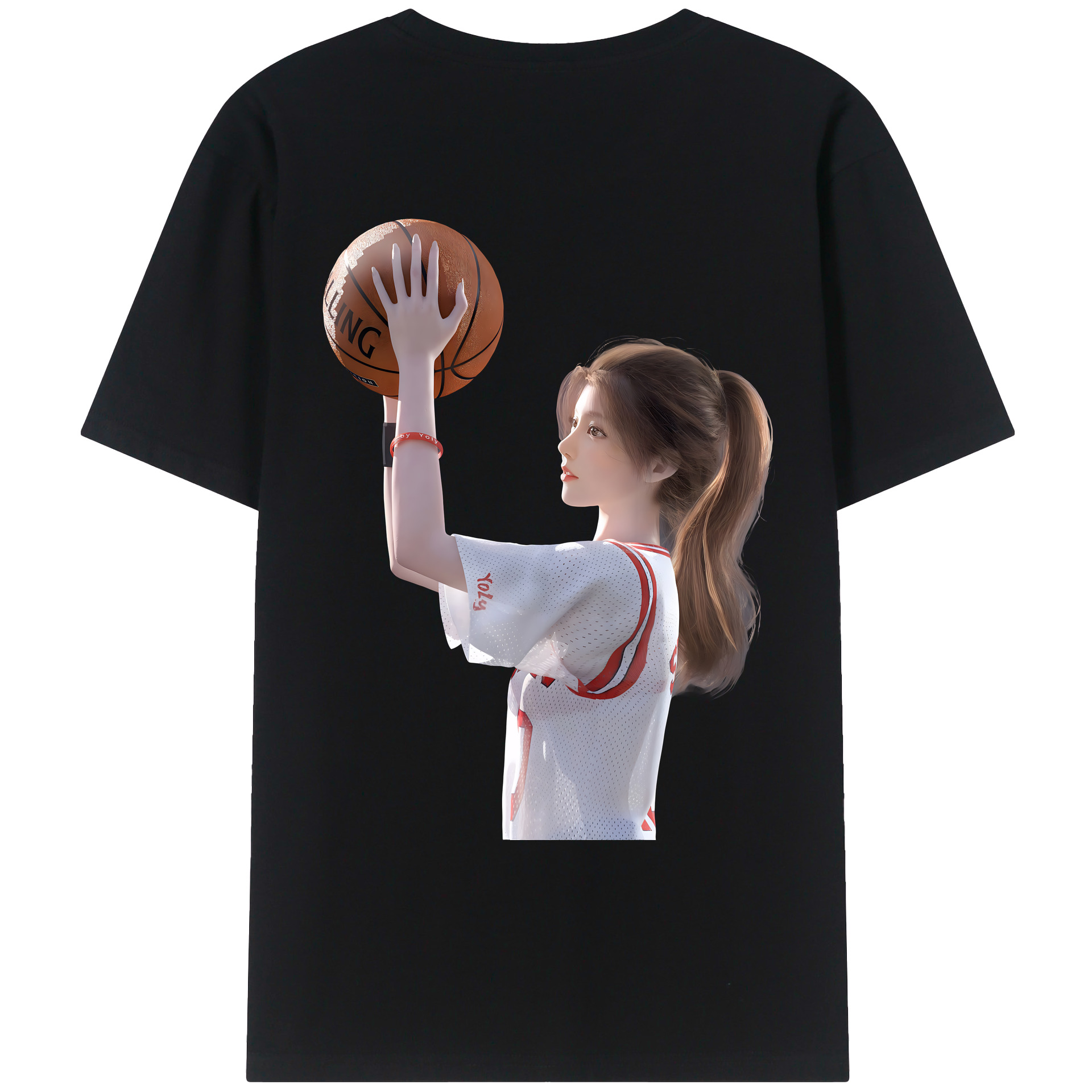（画像用） SLAM DUNK／スラムダンク 綿100％ メンズ半袖Tシャツ（バックプリント） 通気性