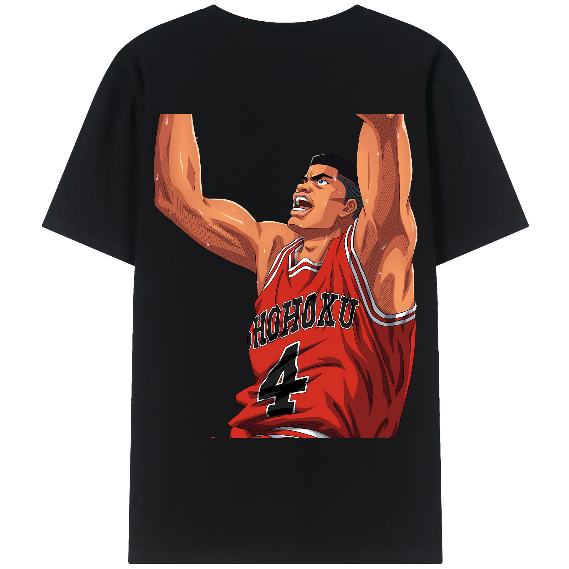 （画像用） SLAM DUNK／スラムダンク 綿100％ メンズ半袖Tシャツ（バックプリント） 通気性