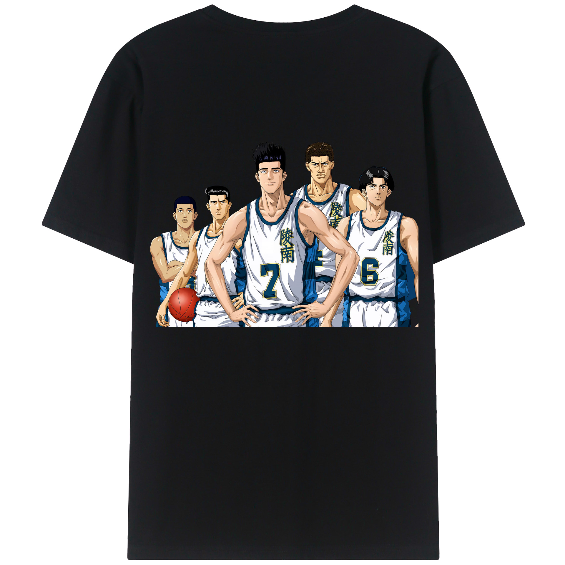 （画像用） SLAM DUNK／スラムダンク 綿100％ メンズ半袖Tシャツ（バックプリント） 通気性