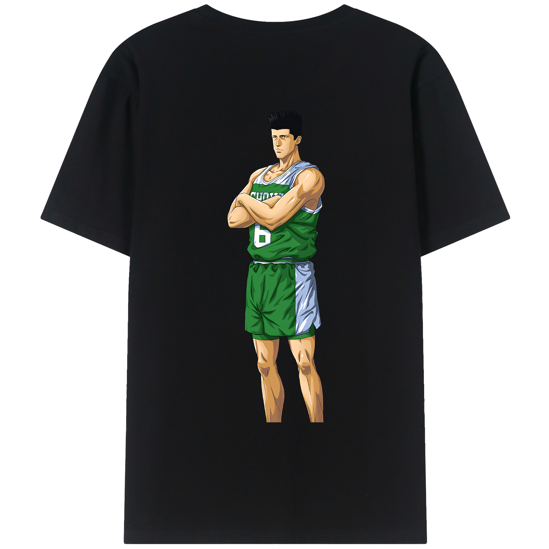 （画像用） SLAM DUNK／スラムダンク 綿100％ メンズ半袖Tシャツ（バックプリント） 通気性