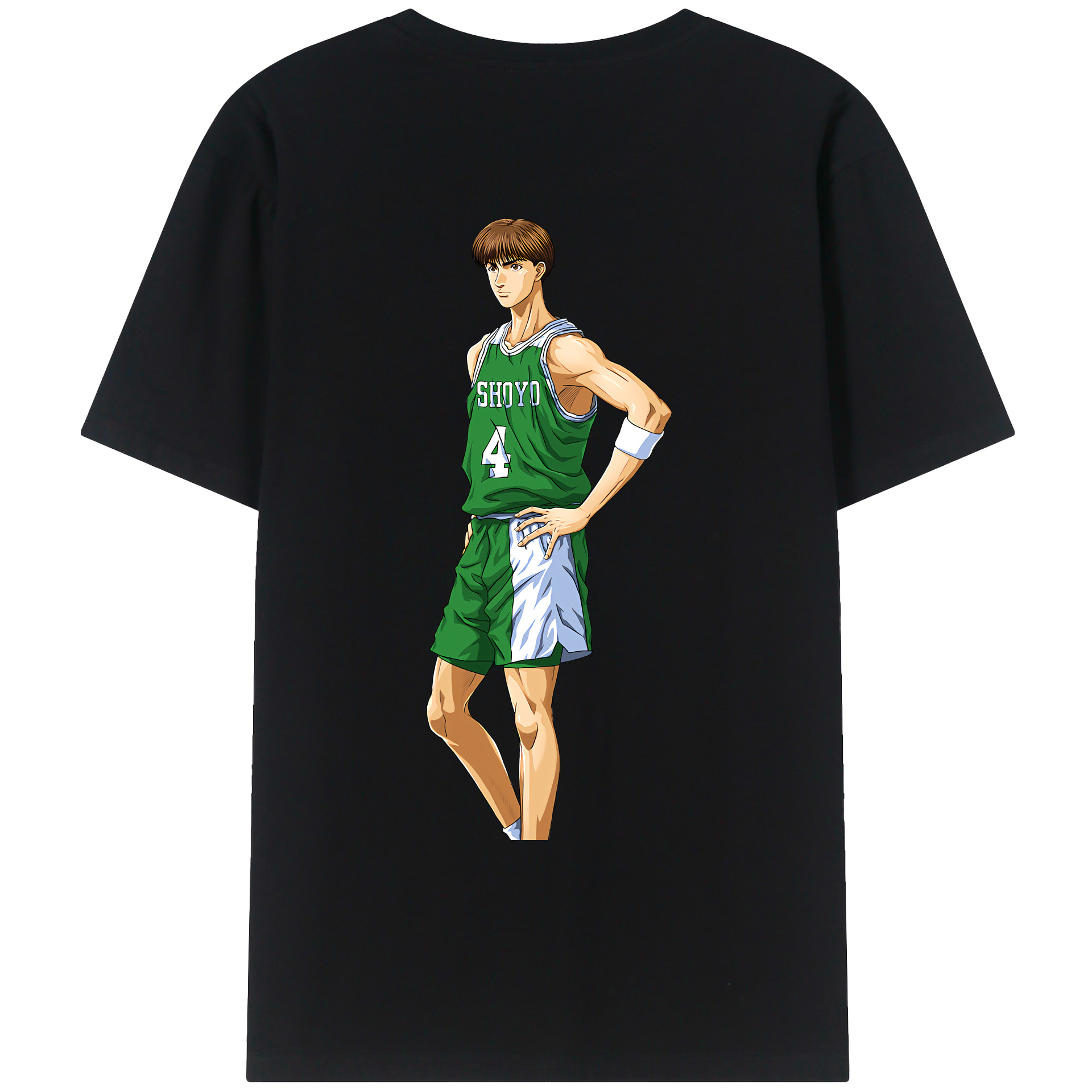 （画像用） SLAM DUNK／スラムダンク 綿100％ メンズ半袖Tシャツ（バックプリント） 通気性