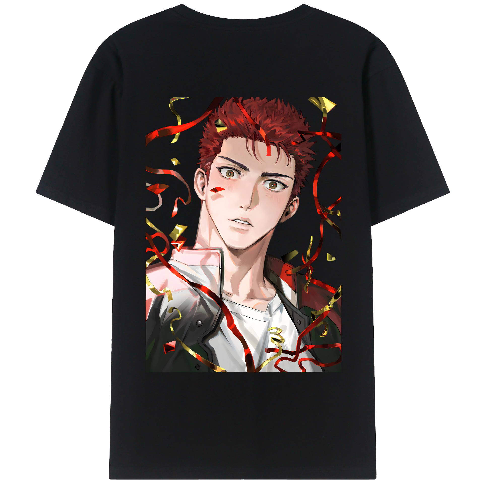 （画像用） SLAM DUNK／スラムダンク 綿100％ メンズ半袖Tシャツ（バックプリント） 通気性