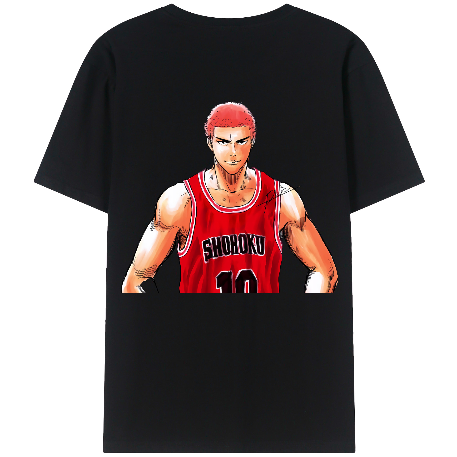 （画像用） SLAM DUNK／スラムダンク 綿100％ メンズ半袖Tシャツ（バックプリント） 通気性