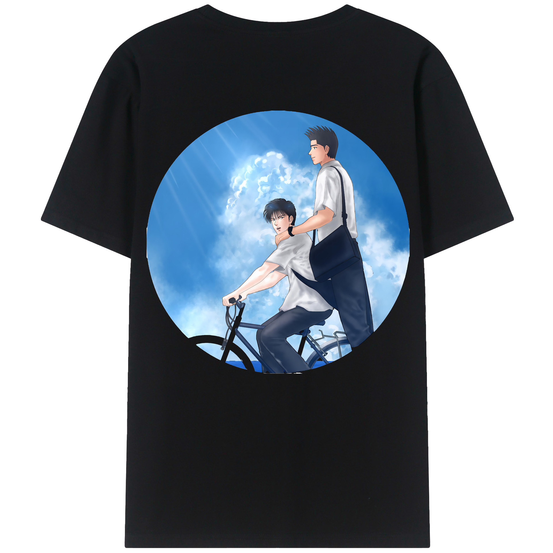 （画像用） SLAM DUNK／スラムダンク 綿100％ メンズ半袖Tシャツ（バックプリント） 通気性