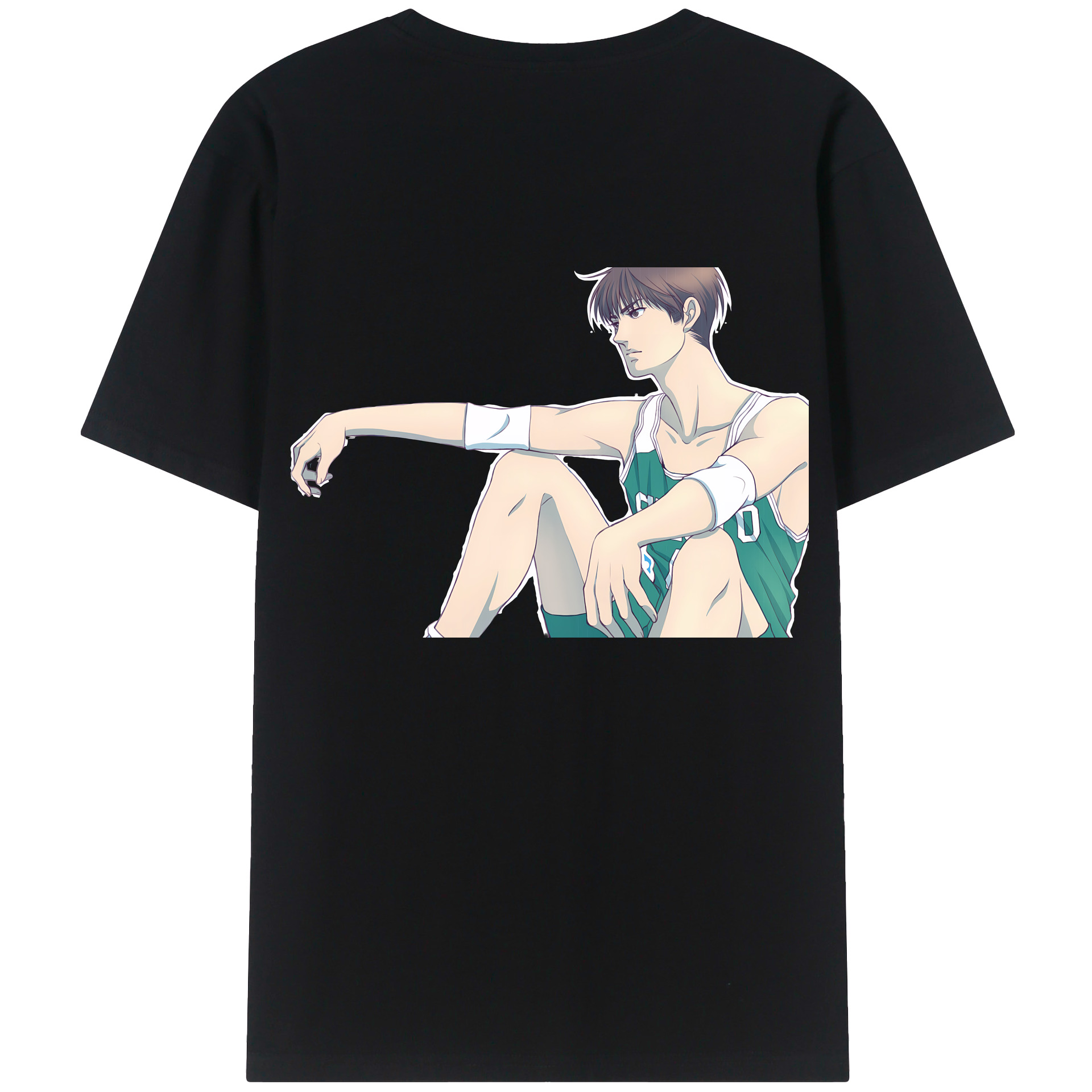 （画像用） SLAM DUNK／スラムダンク 綿100％ メンズ半袖Tシャツ（バックプリント） 通気性