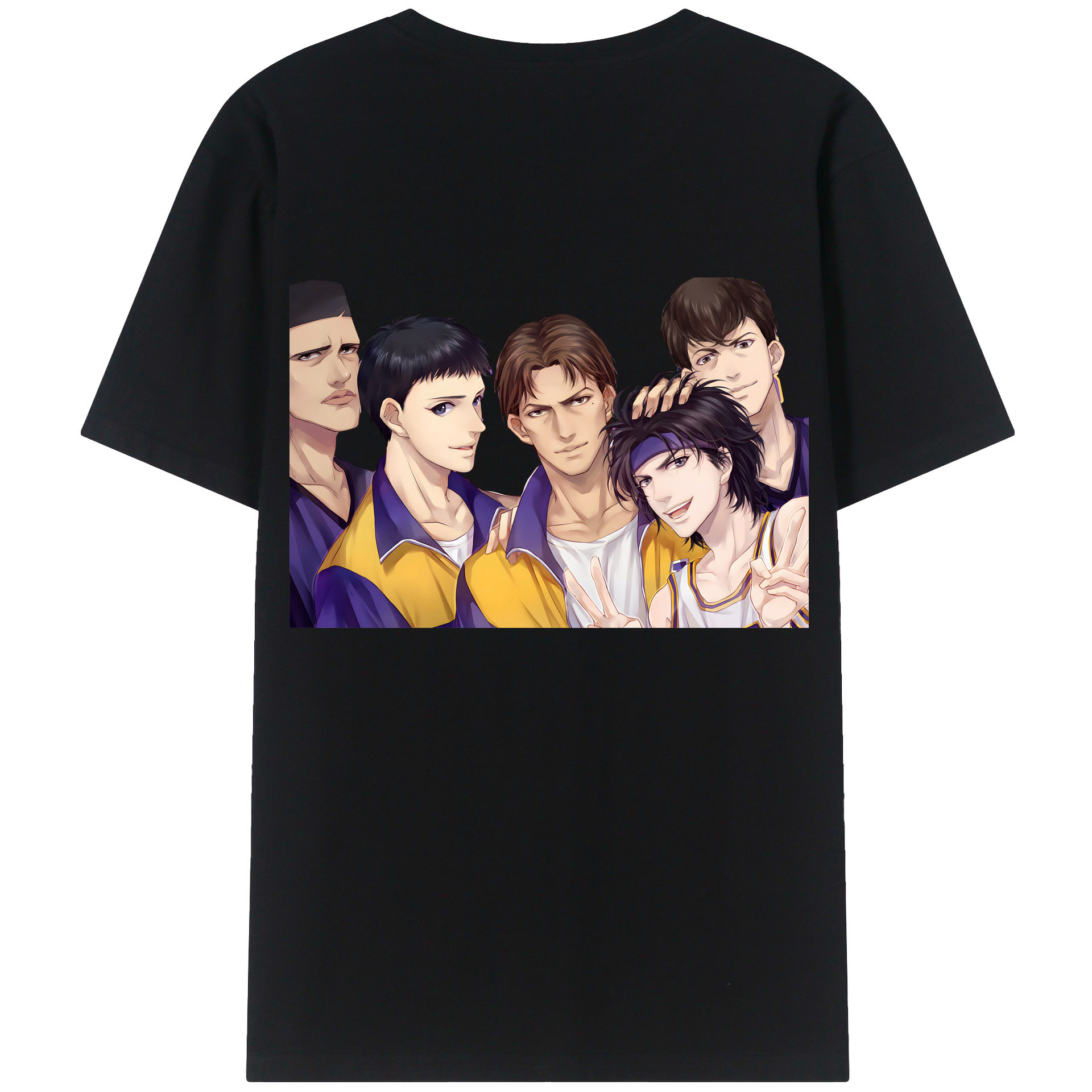 （画像用） SLAM DUNK／スラムダンク 綿100％ メンズ半袖Tシャツ（バックプリント） 通気性