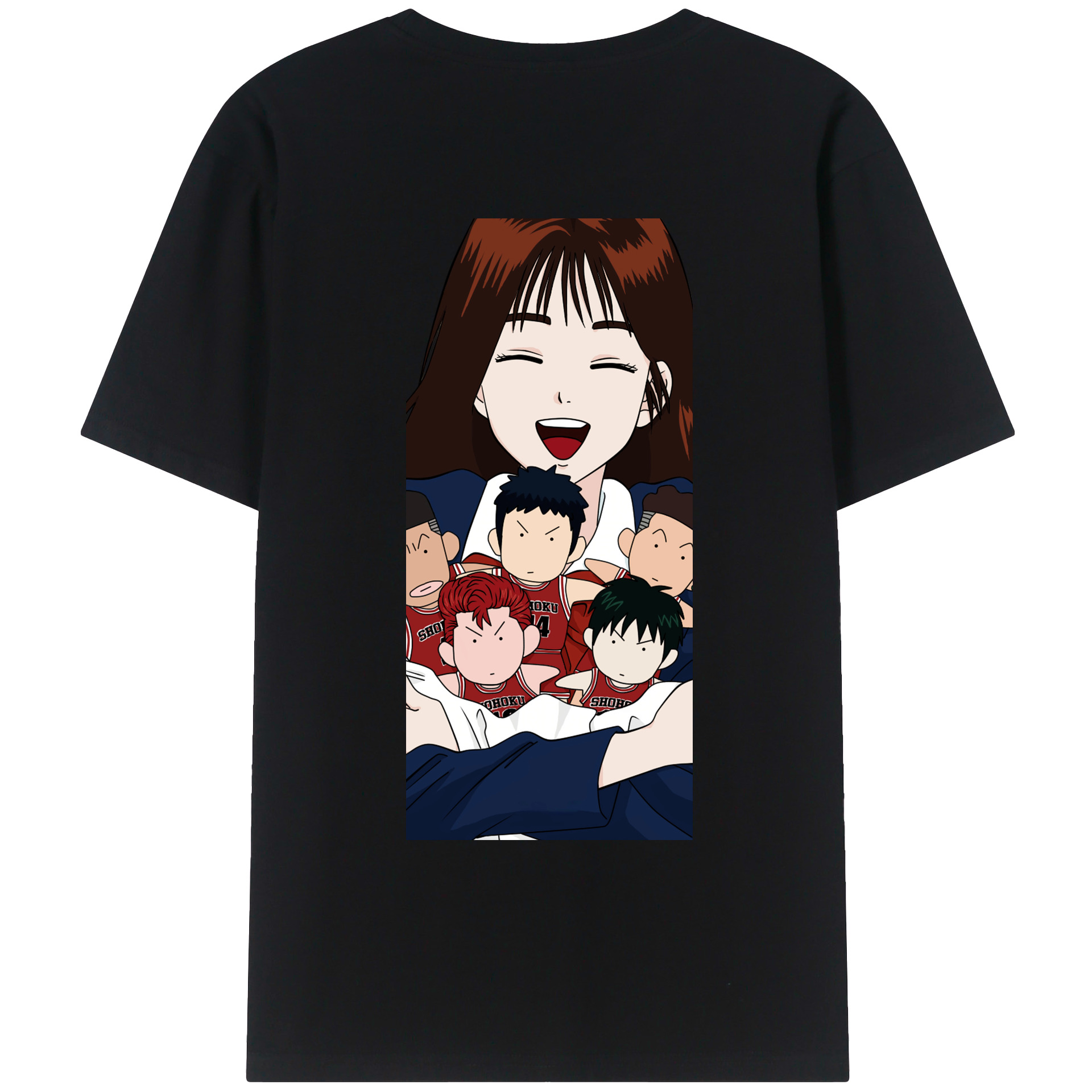 （画像用） SLAM DUNK／スラムダンク 綿100％ メンズ半袖Tシャツ（バックプリント） 通気性