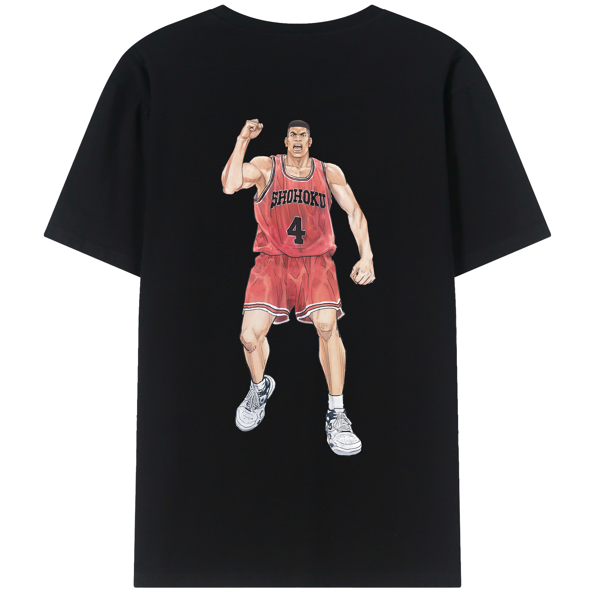 （画像用） SLAM DUNK／スラムダンク 綿100％ メンズ半袖Tシャツ（バックプリント） 通気性
