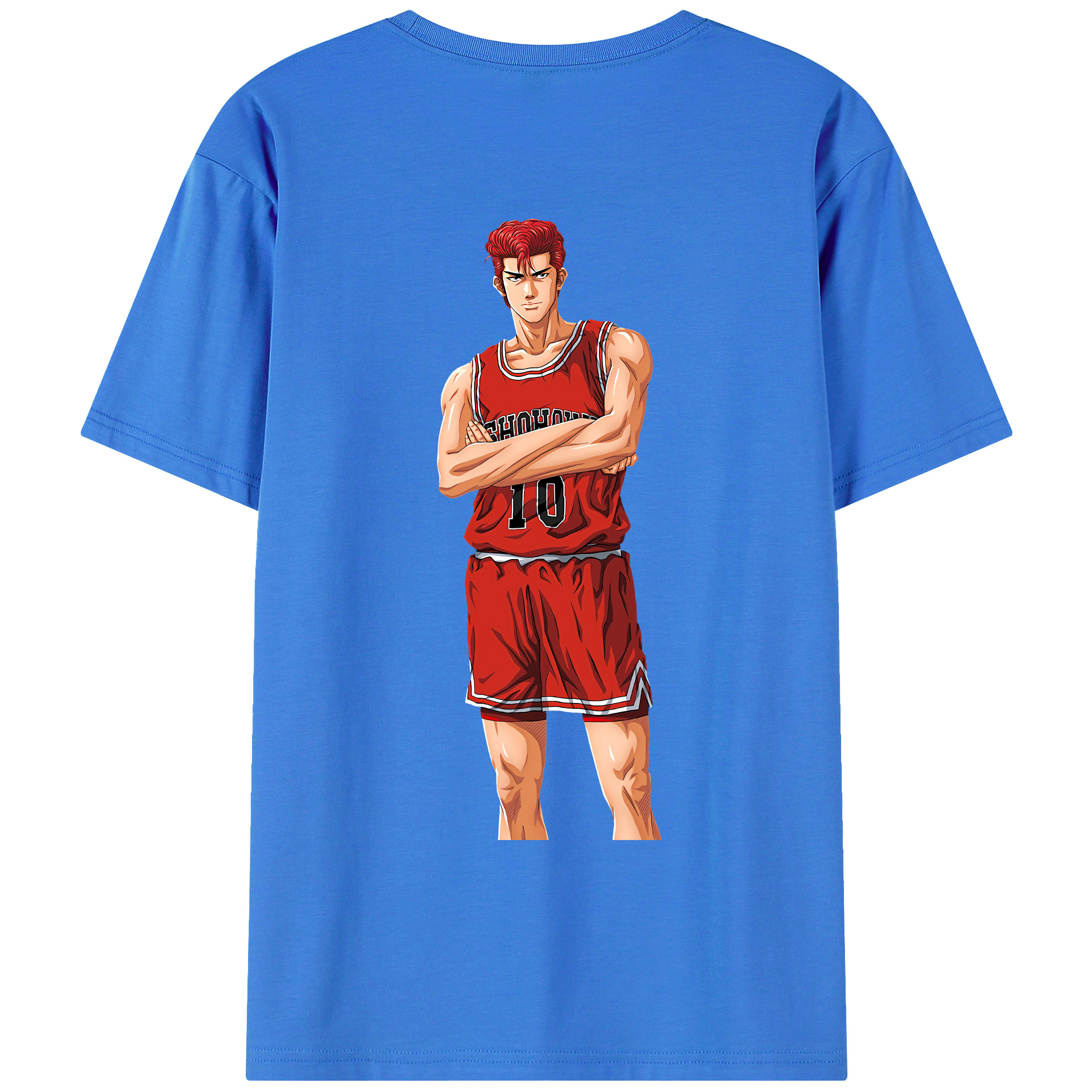 （画像用） SLAM DUNK／スラムダンク 綿100％ メンズ半袖Tシャツ（バックプリント） 通気性