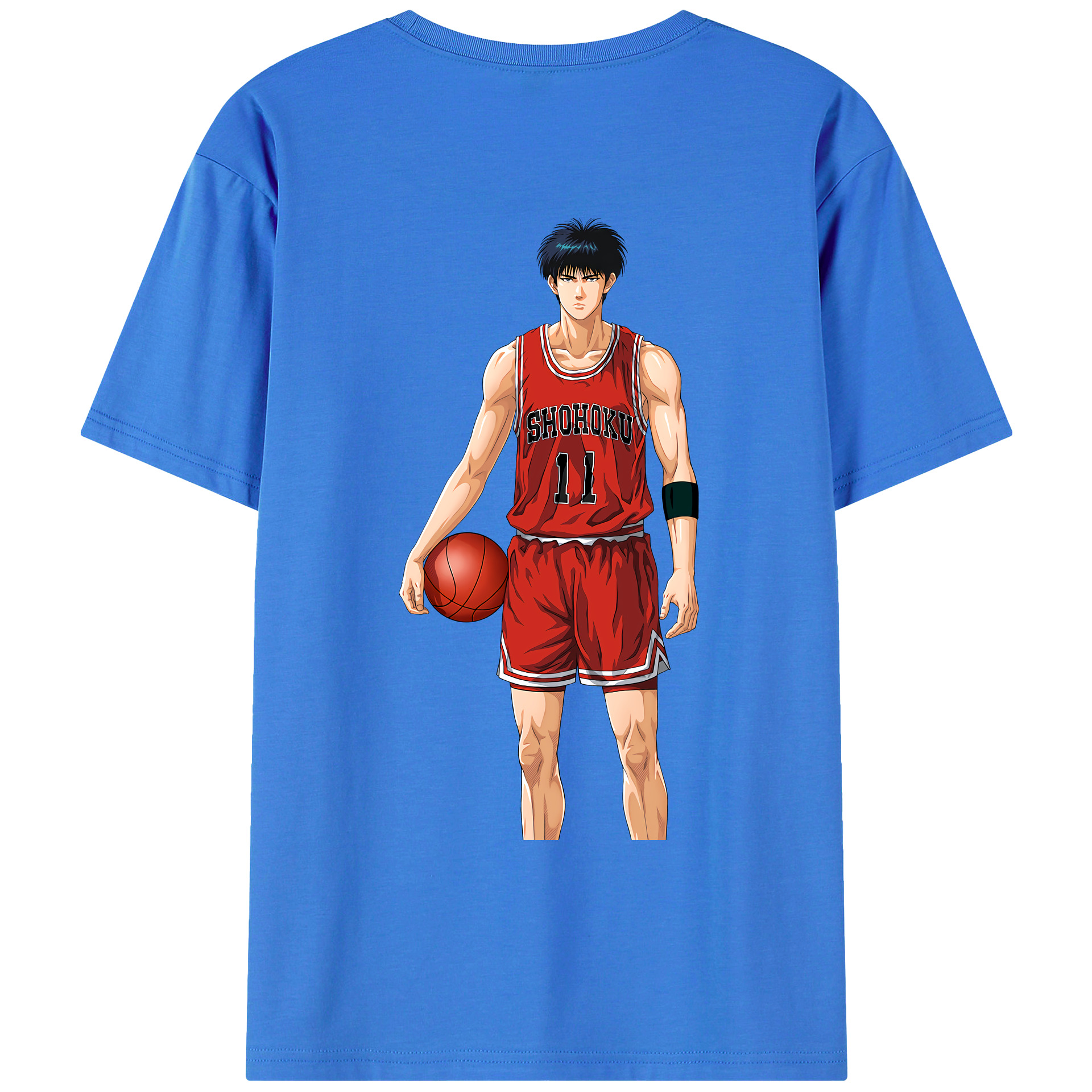 （画像用） SLAM DUNK／スラムダンク 綿100％ メンズ半袖Tシャツ（バックプリント） 通気性