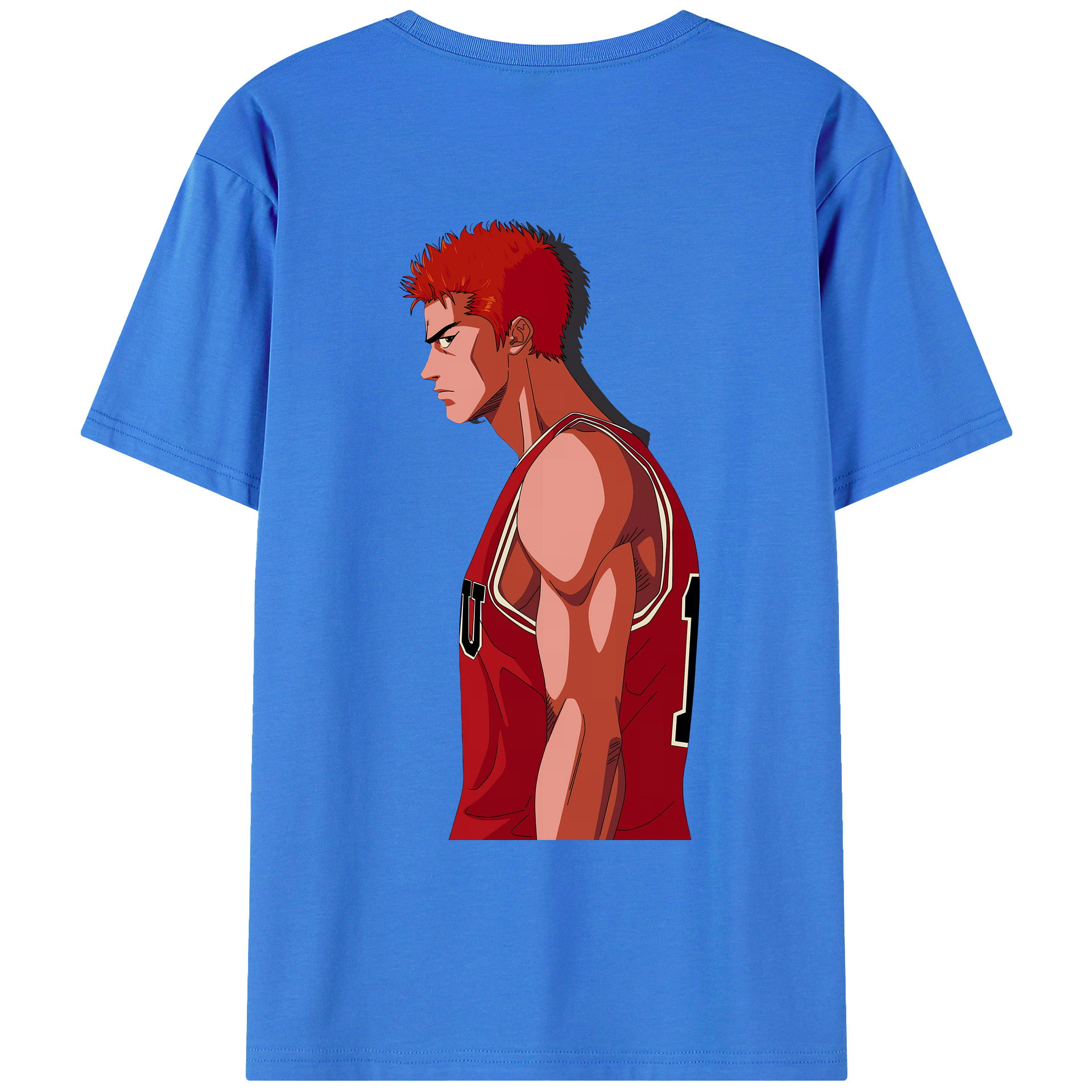 （画像用） SLAM DUNK／スラムダンク 綿100％ メンズ半袖Tシャツ（バックプリント） 通気性