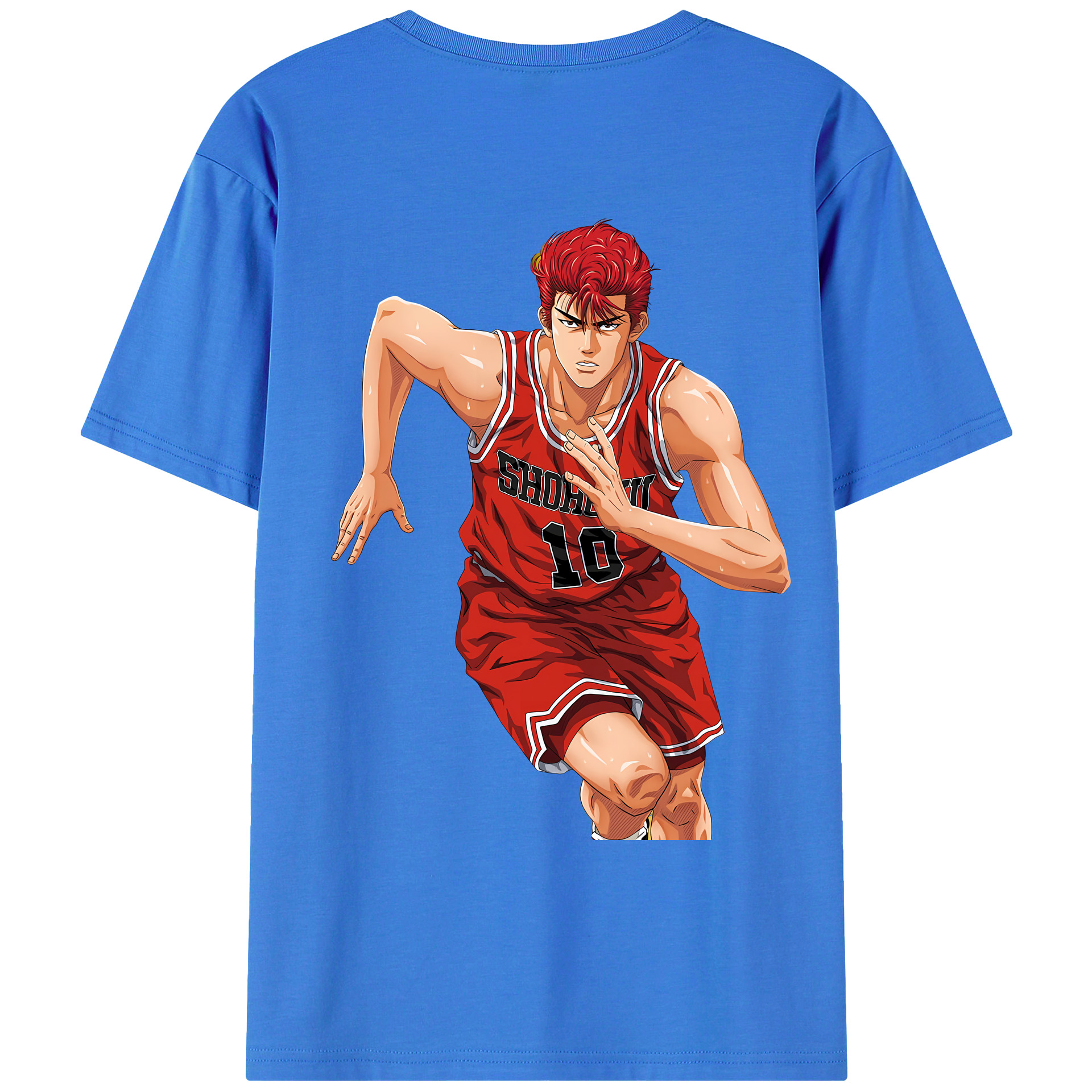 （画像用） SLAM DUNK／スラムダンク 綿100％ メンズ半袖Tシャツ（バックプリント） 通気性