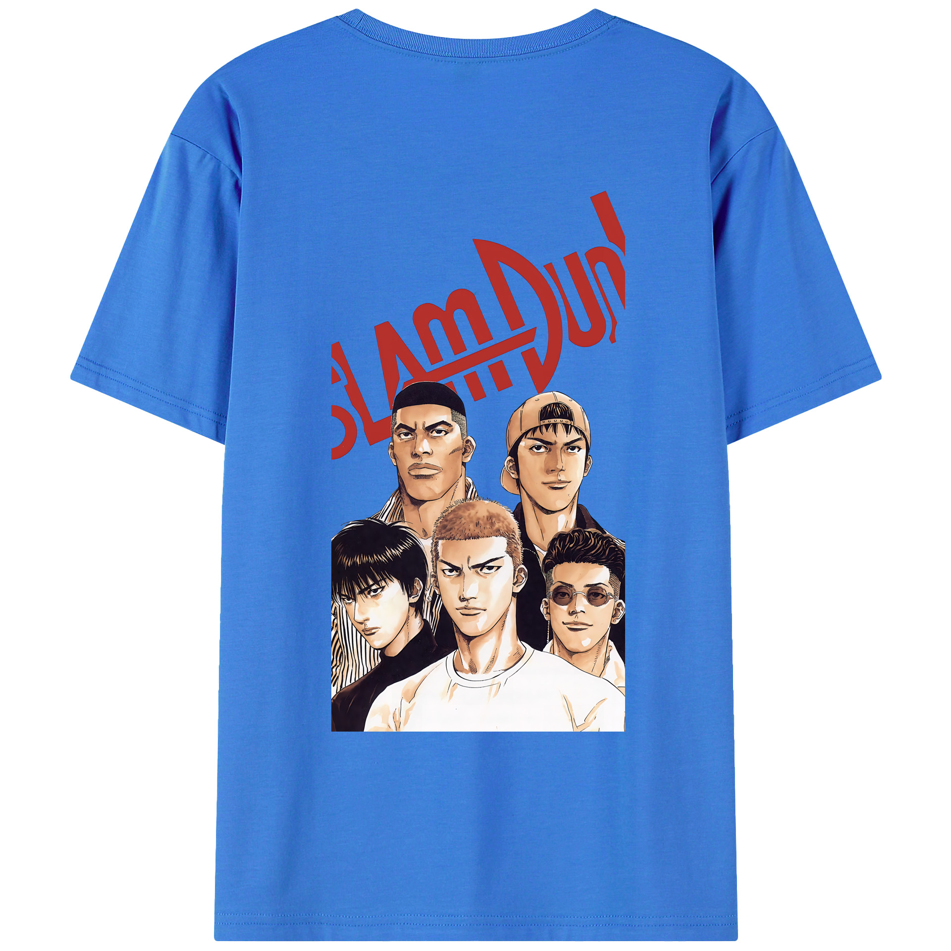 （画像用） SLAM DUNK／スラムダンク 綿100％ メンズ半袖Tシャツ（バックプリント） 通気性