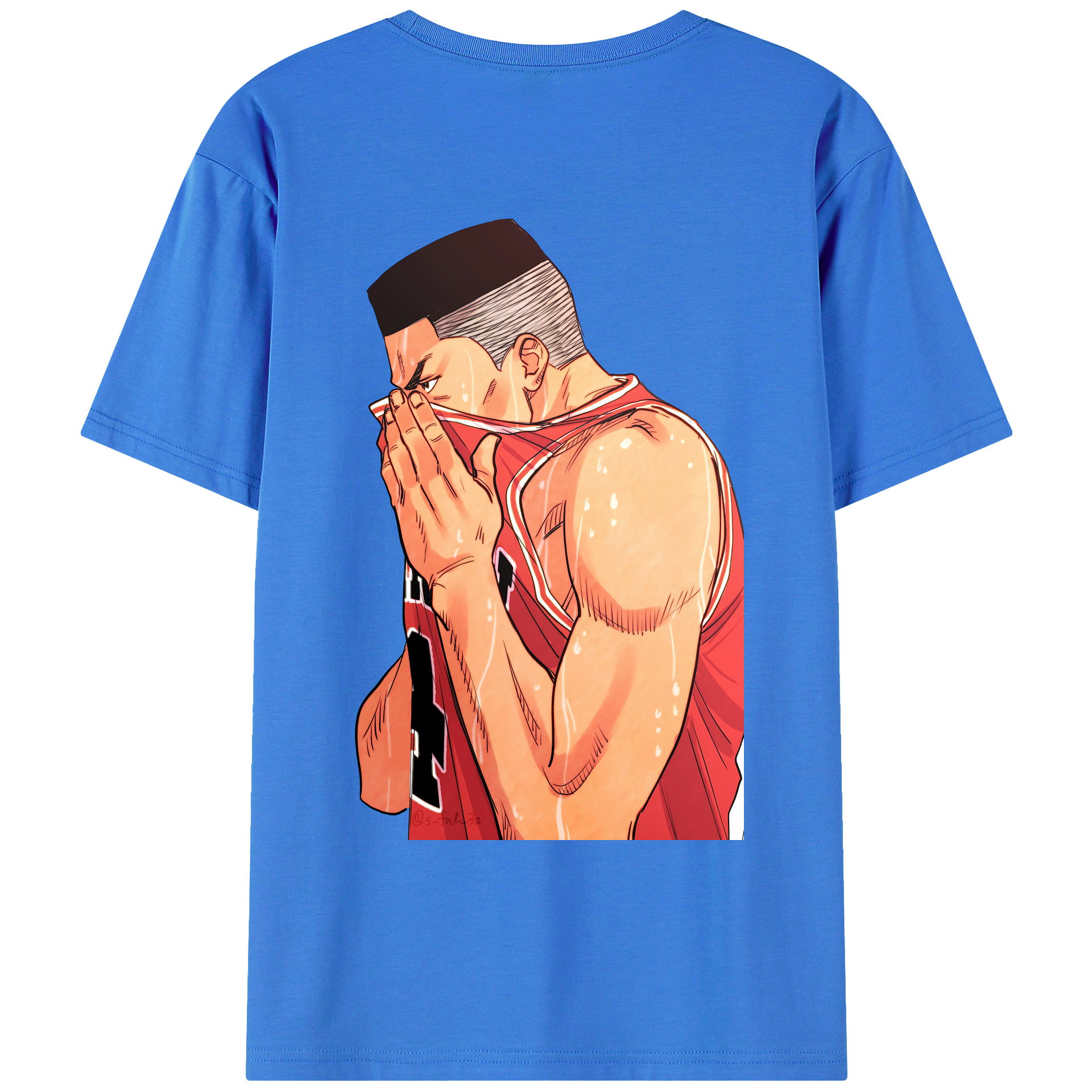 （画像用） SLAM DUNK／スラムダンク 綿100％ メンズ半袖Tシャツ（バックプリント） 通気性