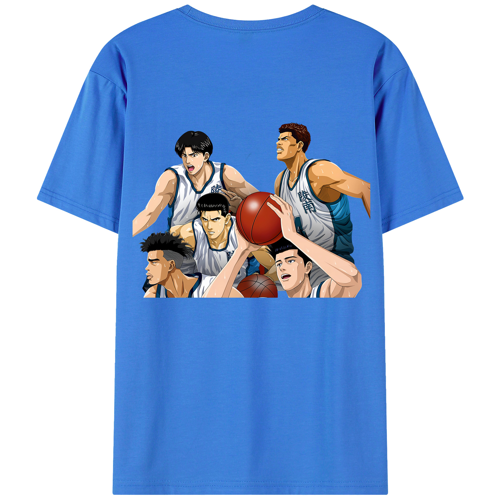 （画像用） SLAM DUNK／スラムダンク 綿100％ メンズ半袖Tシャツ（バックプリント） 通気性