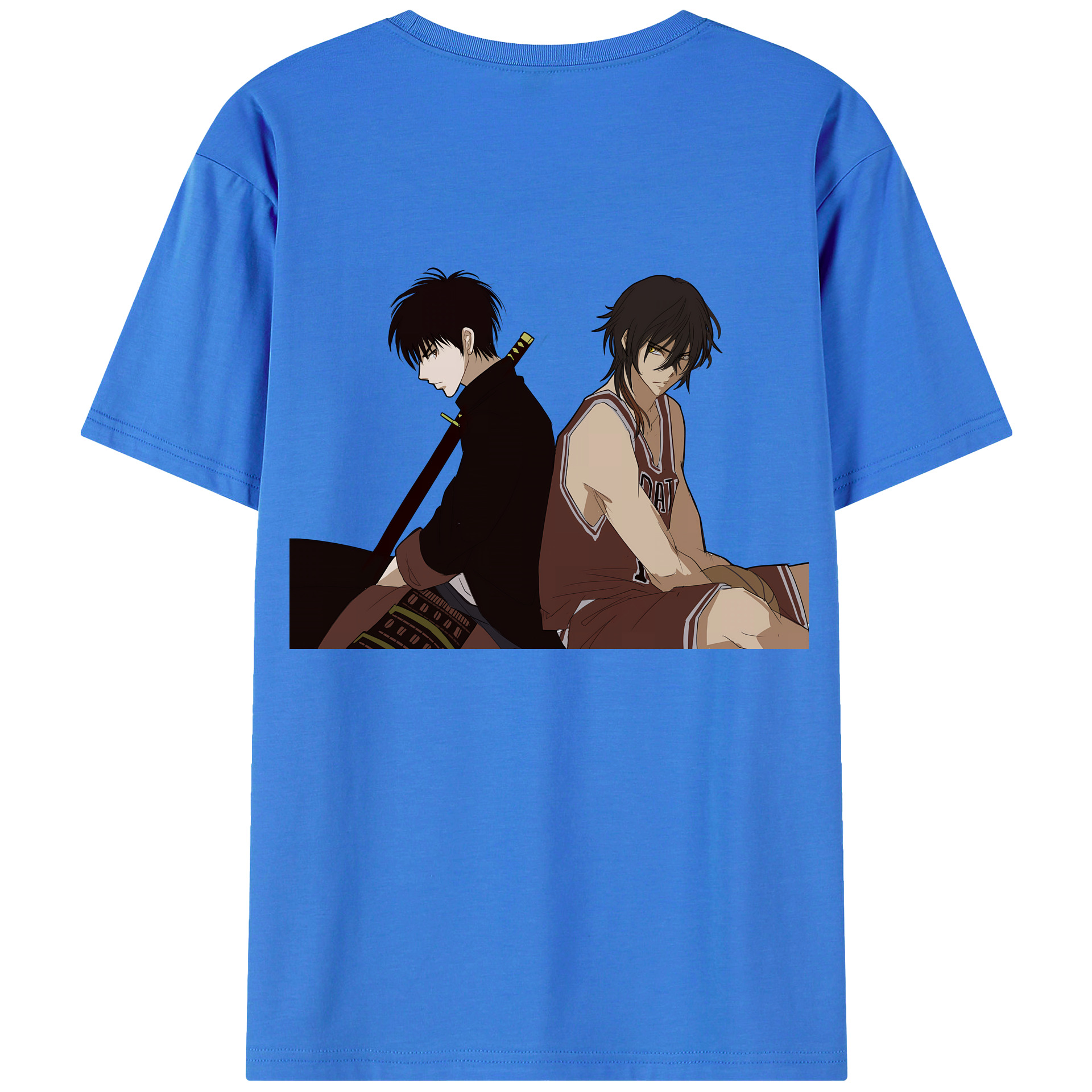 （画像用） SLAM DUNK／スラムダンク 綿100％ メンズ半袖Tシャツ（バックプリント） 通気性