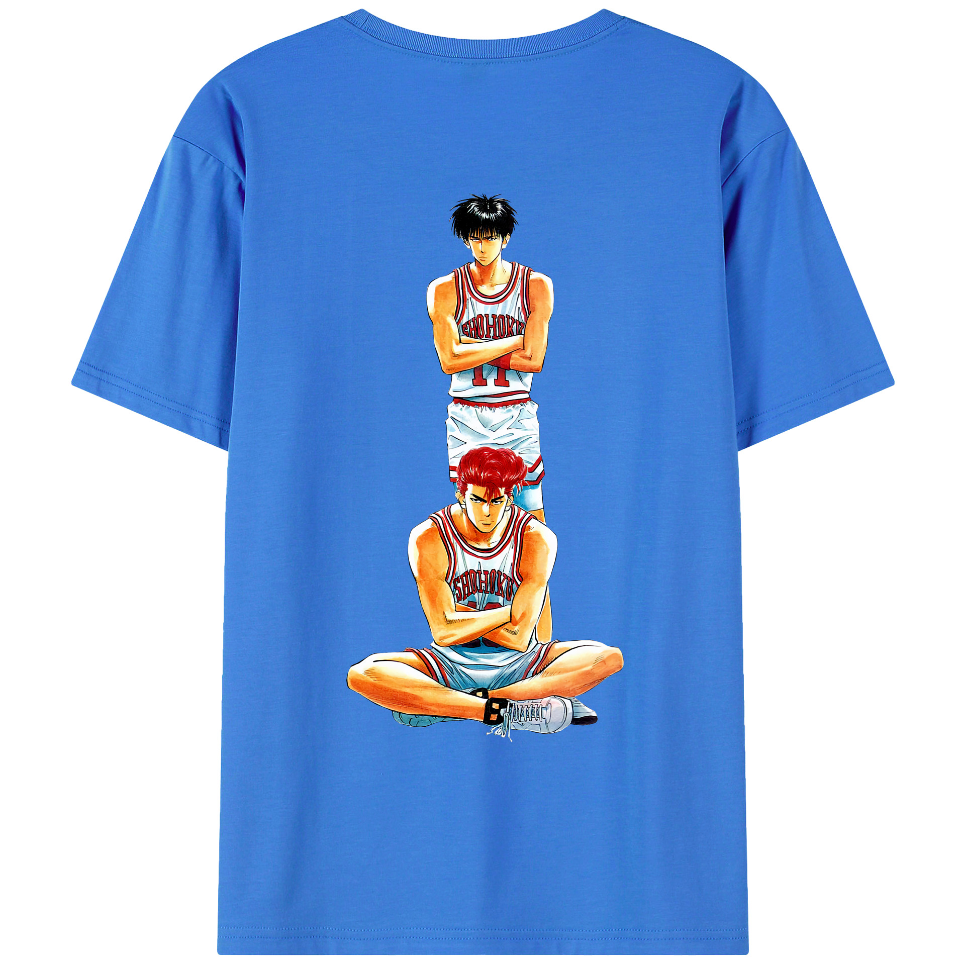 （画像用） SLAM DUNK／スラムダンク 綿100％ メンズ半袖Tシャツ（バックプリント） 通気性