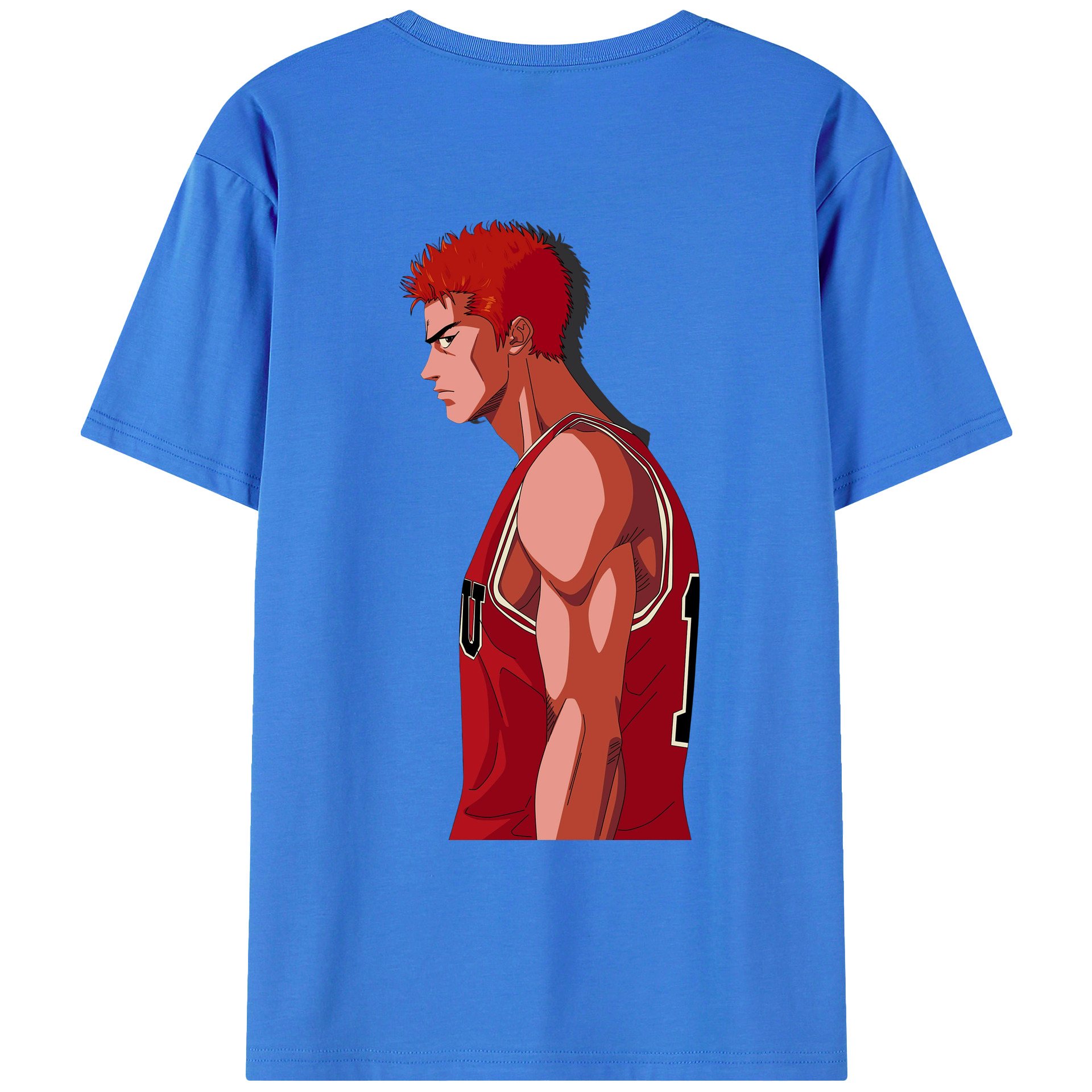 （画像用） SLAM DUNK／スラムダンク 綿100％ メンズ半袖Tシャツ（バックプリント） 通気性