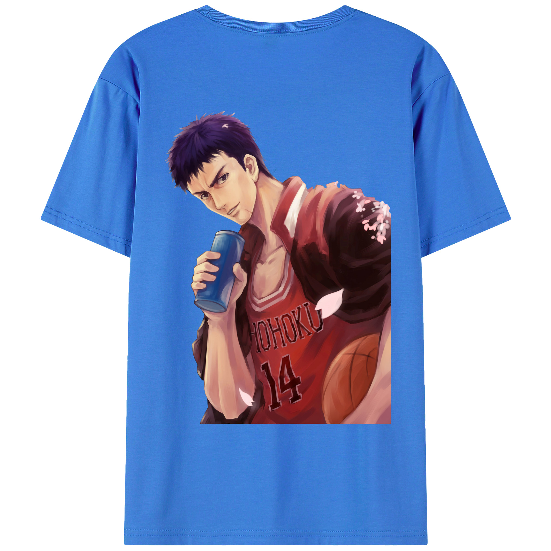 （画像用） SLAM DUNK／スラムダンク 綿100％ メンズ半袖Tシャツ（バックプリント） 通気性