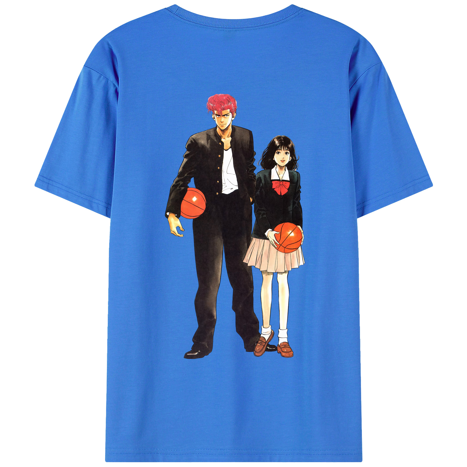 （画像用） SLAM DUNK／スラムダンク 綿100％ メンズ半袖Tシャツ（バックプリント） 通気性